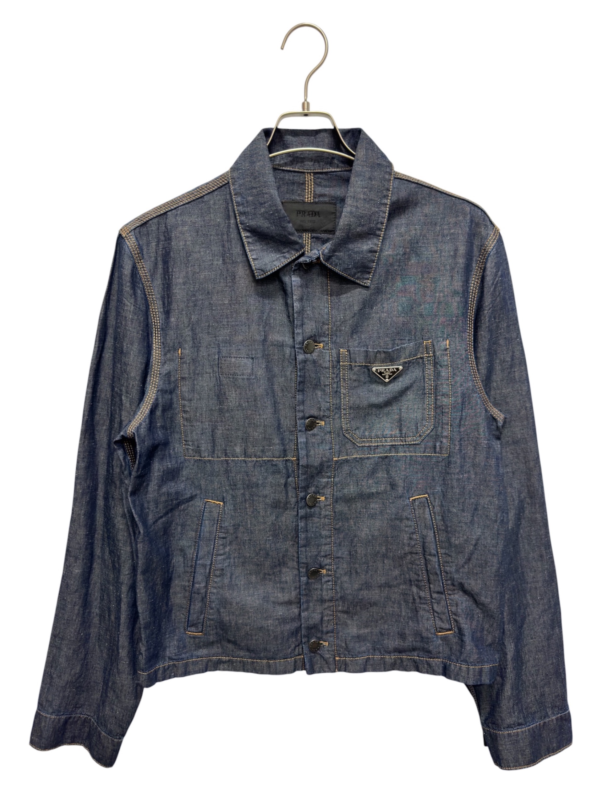 中古・古着通販】PRADA (プラダ) トライアングルロゴコットンリネン