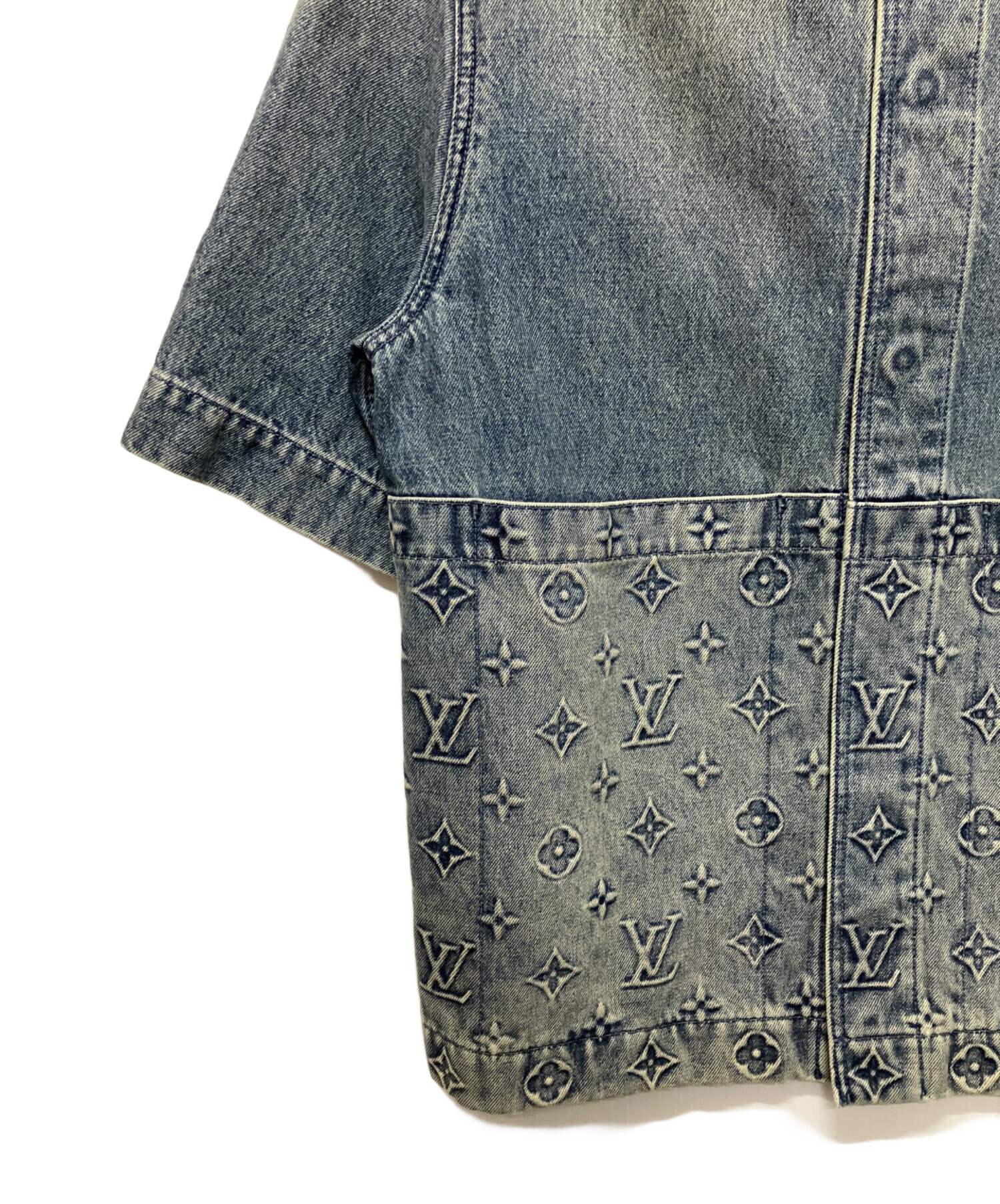 和*ん様 Louis Vuitton デニムシャツ 中古・古着通販】LOUIS VUITTON (ルイ ヴィトン) LV デニム モノグラム