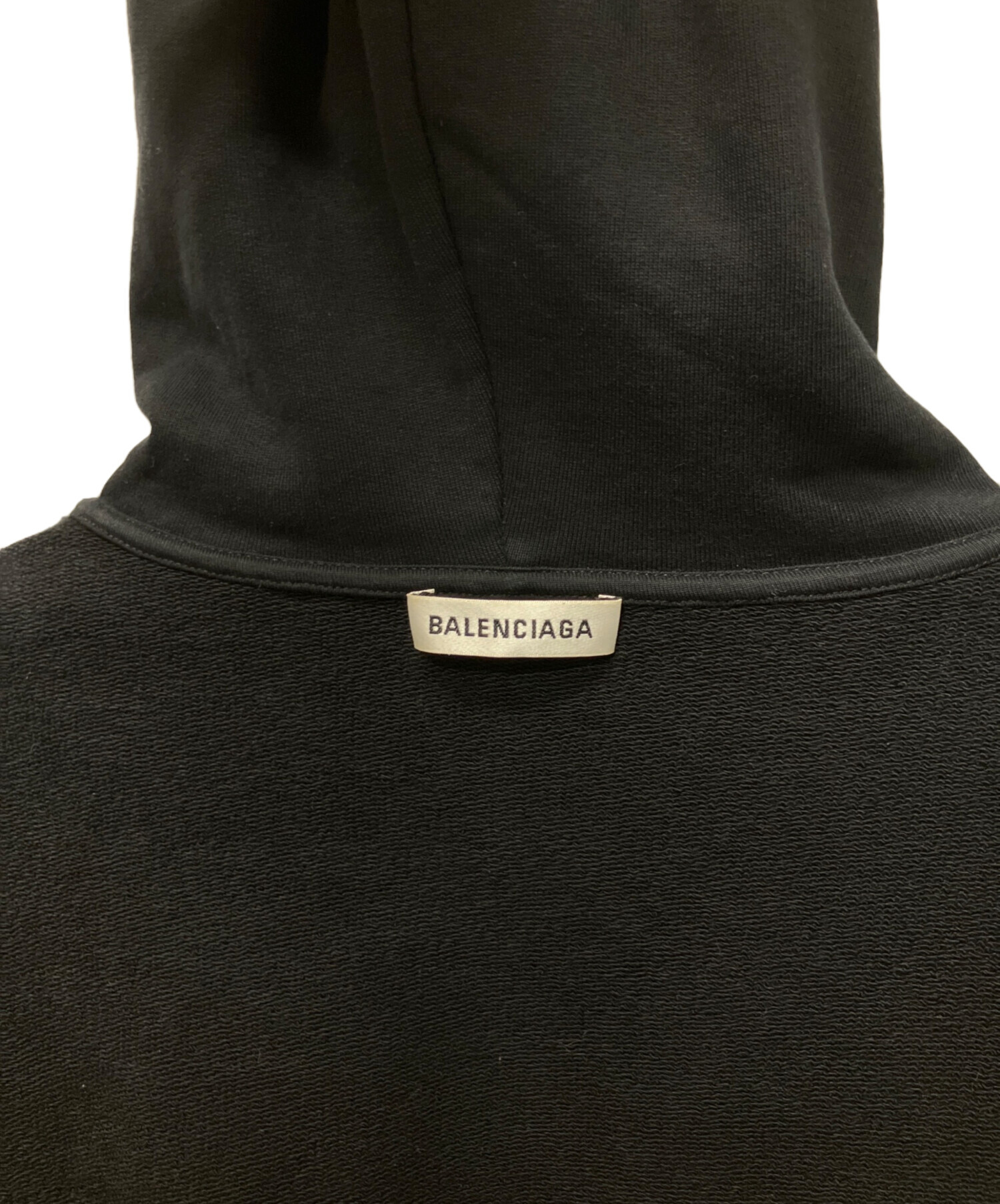 Balenciaga ブラック フード付きパーカー XL 中古・古着通販】BALENCIAGA (バレンシアガ) フードロゴパーカー