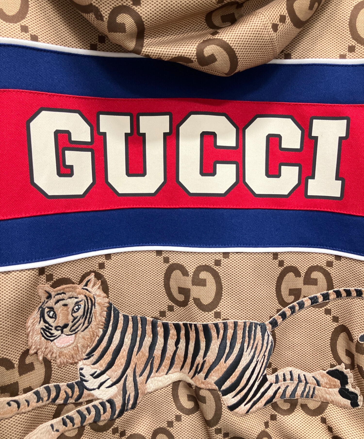 美品　グッチ　GUCCI ジャガード　Lサイズ　パーカー　ライトジャケット 中古・古着通販】GUCCI (グッチ) ジャンボGG タイガー ジャージー