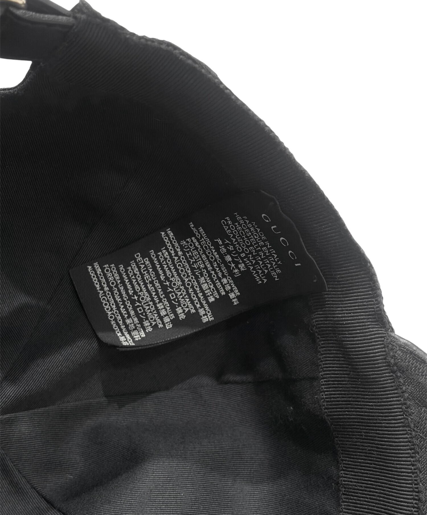 中古・古着通販】GUCCI (グッチ) GGジャガードキャップ ブラック