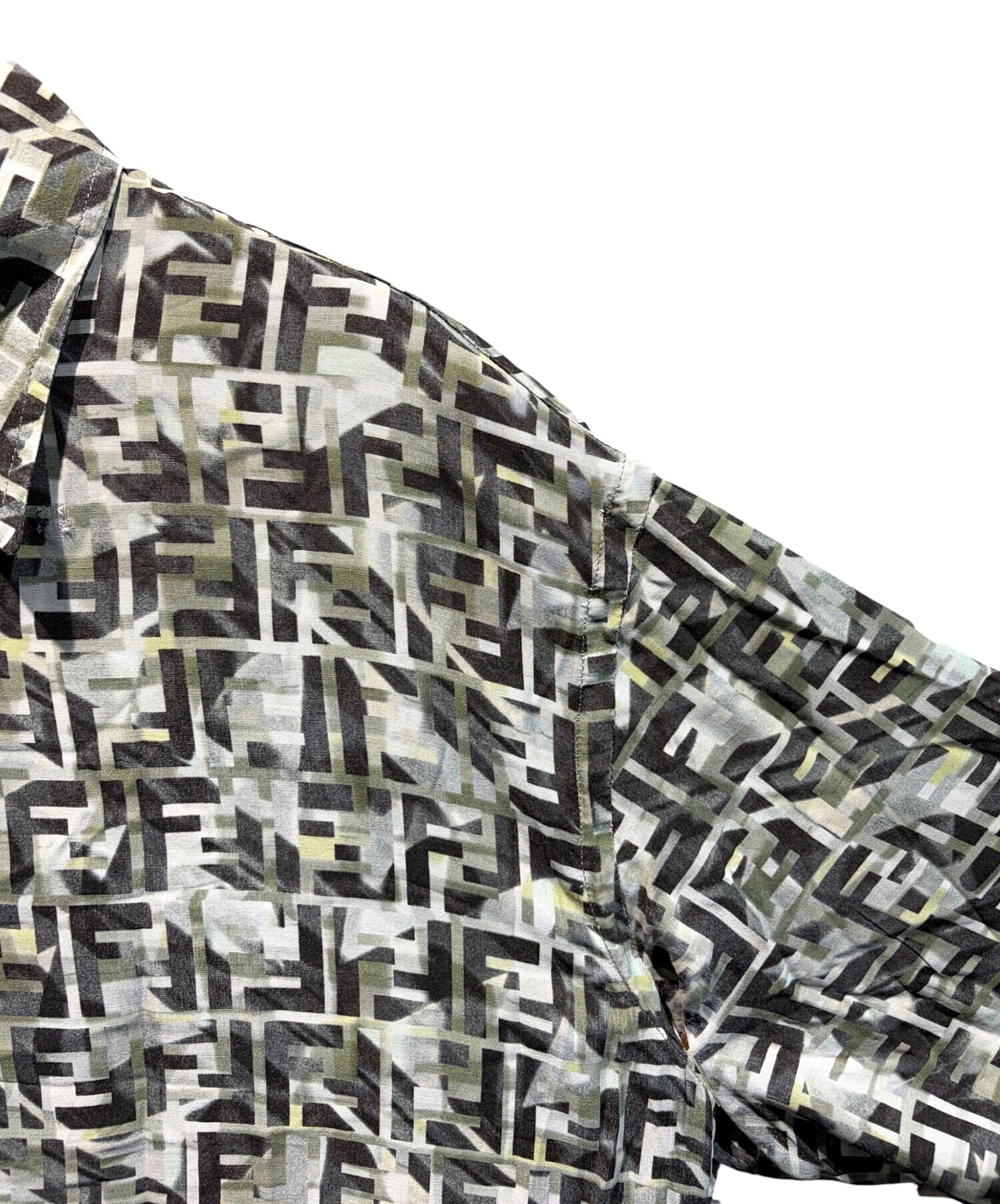 中古・古着通販】FENDI (フェンディ) ズッカ総柄半袖シャツ グリーン