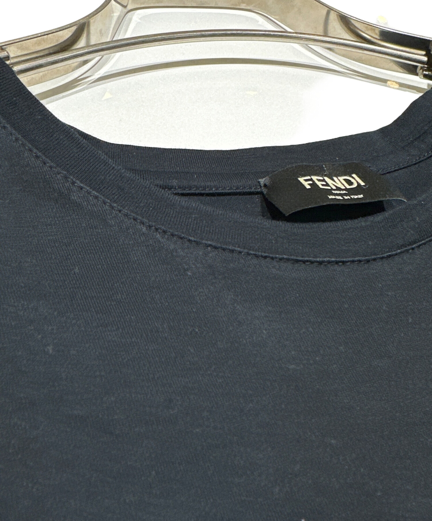 中古・古着通販】FENDI (フェンディ) ロゴTシャツ/ズッカ ブラック