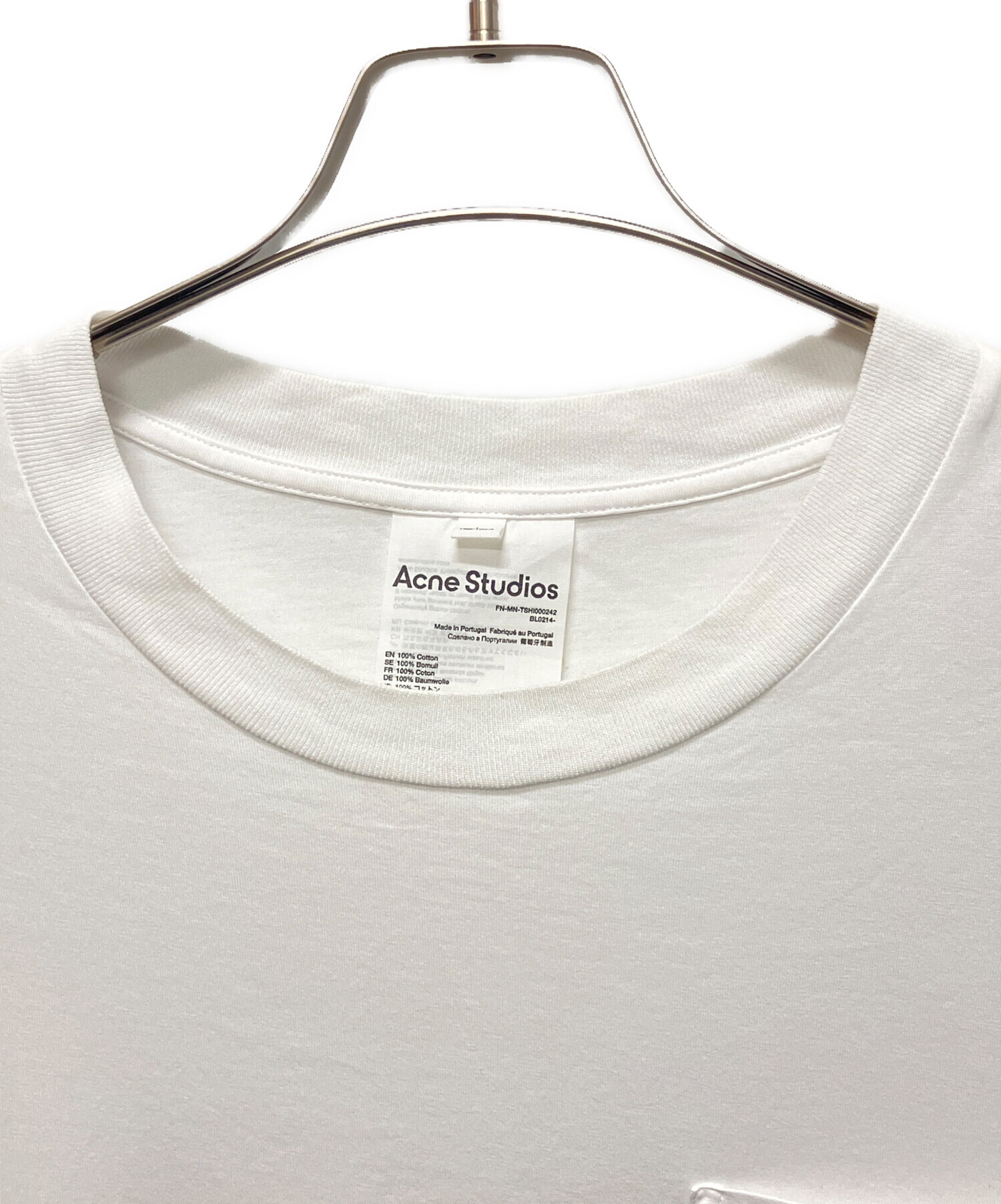 Acne Studios ホワイト Tシャツ ポケット　レシート付き 中古・古着通販】Acne studios (アクネ ストゥディオズ) ポケットT
