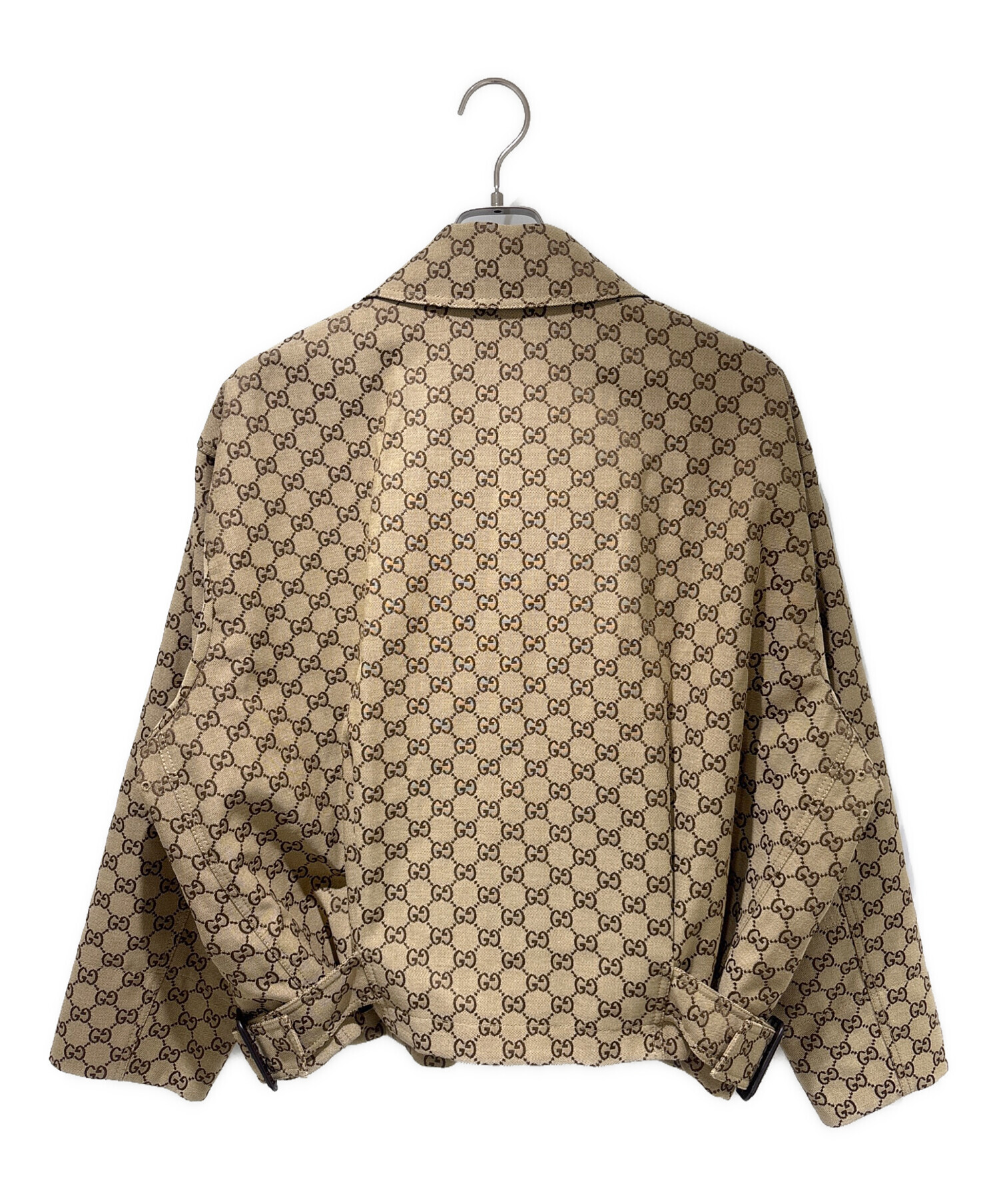 【美品】GUCCI ヴィンテージ シルク ジャケット サイズ42 ベージュ 中古・古着通販】GUCCI (グッチ) GG Jacquard Oversized Jacket/GG