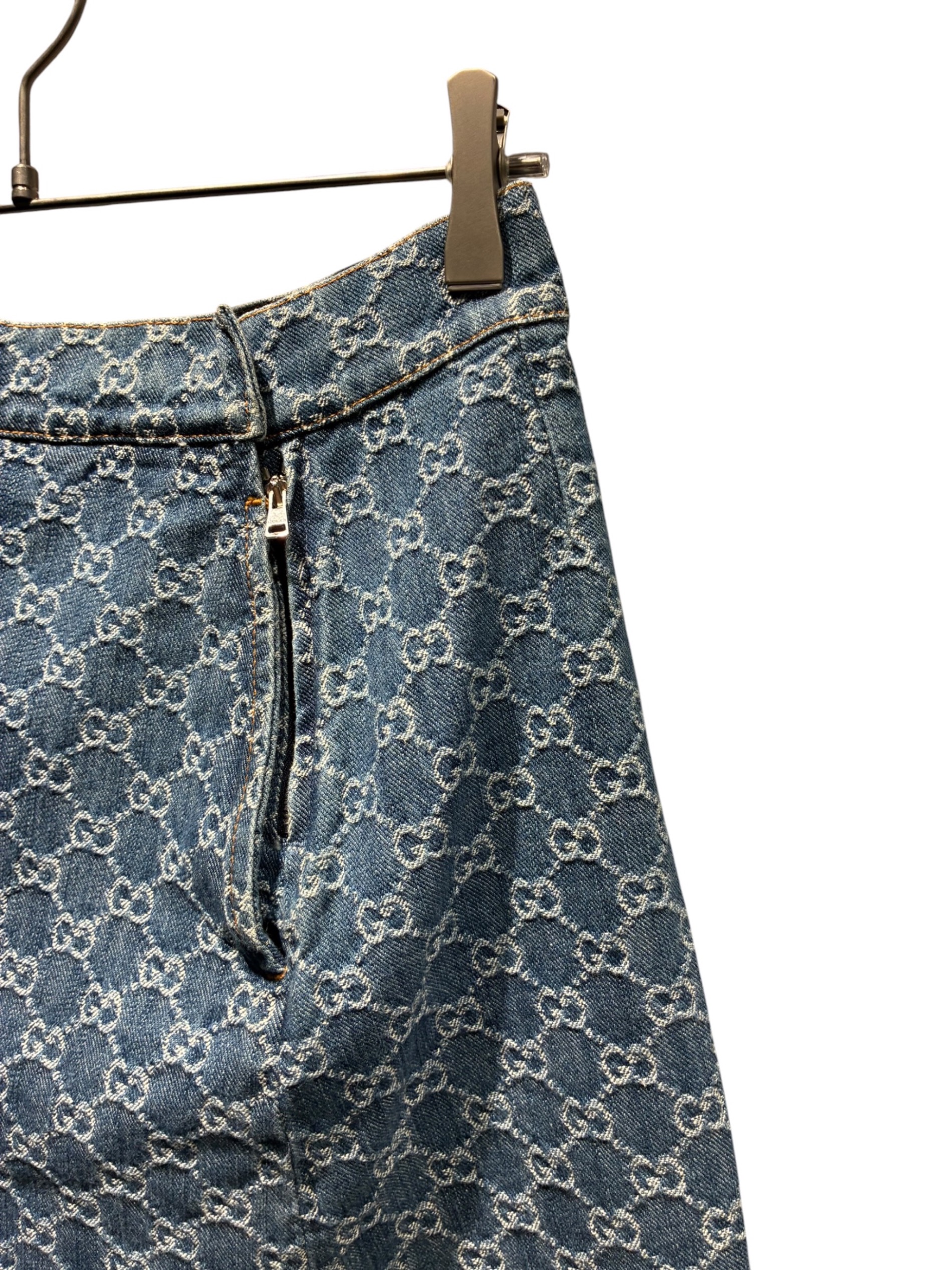 GUCCI デニムスカート 中古・古着通販】GUCCI (グッチ) GGジャガードデニムスカート
