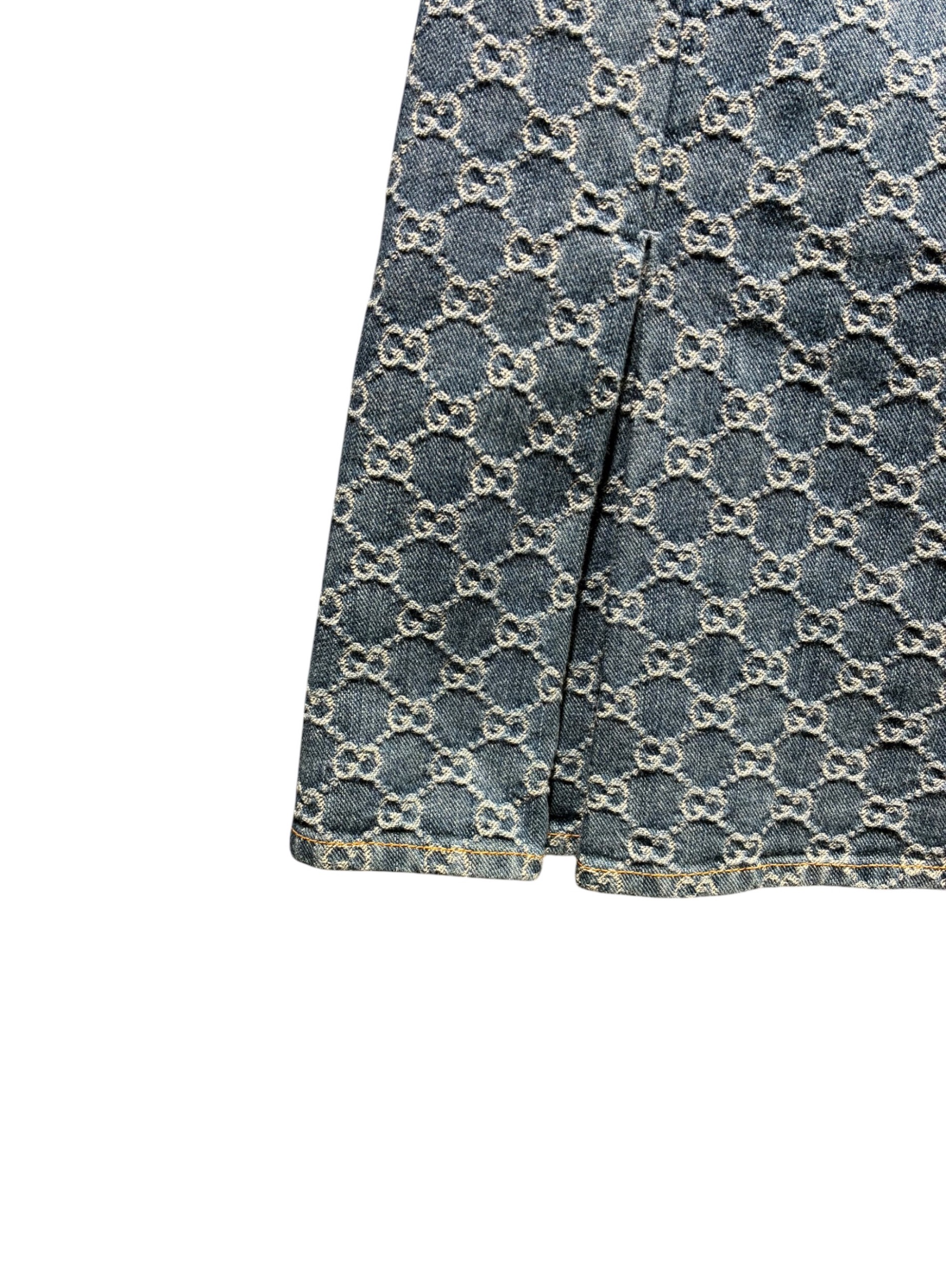 GUCCI デニムスカート 中古・古着通販】GUCCI (グッチ) GGジャガードデニムスカート