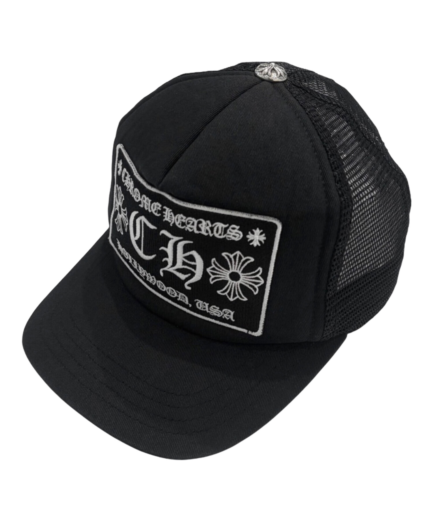 ※めんちかつ　CHROME HEARTS ブラックトラッカーキャップ 中古・古着通販】CHROME HEARTS (クロムハーツ) メッシュトラッカー