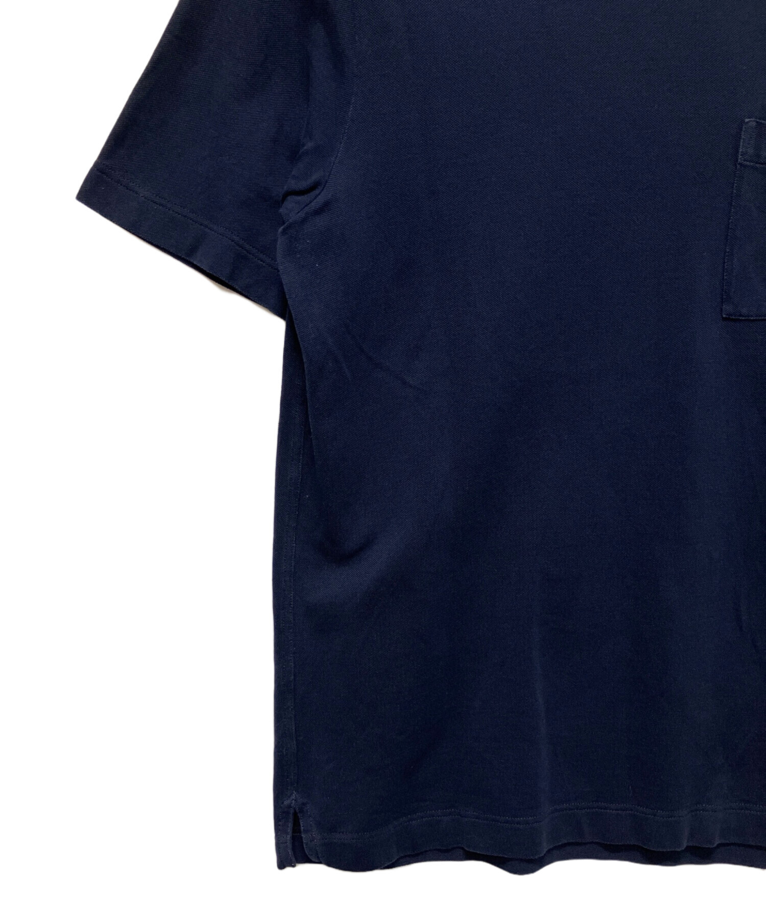 美品　HERMES 刺繍入りポケット Tシャツ　ブルー　38 中古・古着通販】HERMES (エルメス) H刺繍ポケットTシャツ ネイビー