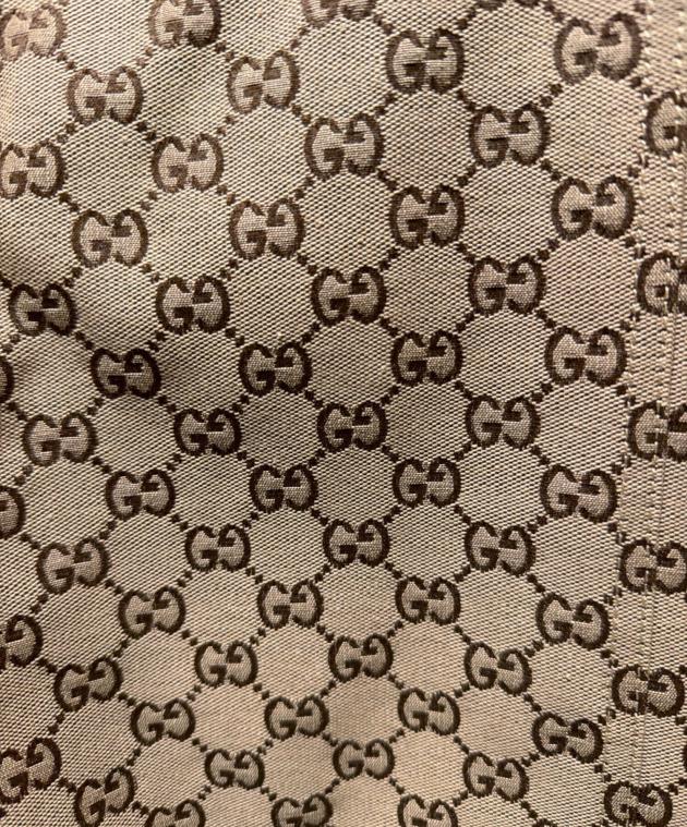 中古・古着通販】GUCCI (グッチ) Leather-Trimmed GG Canvas/レザー