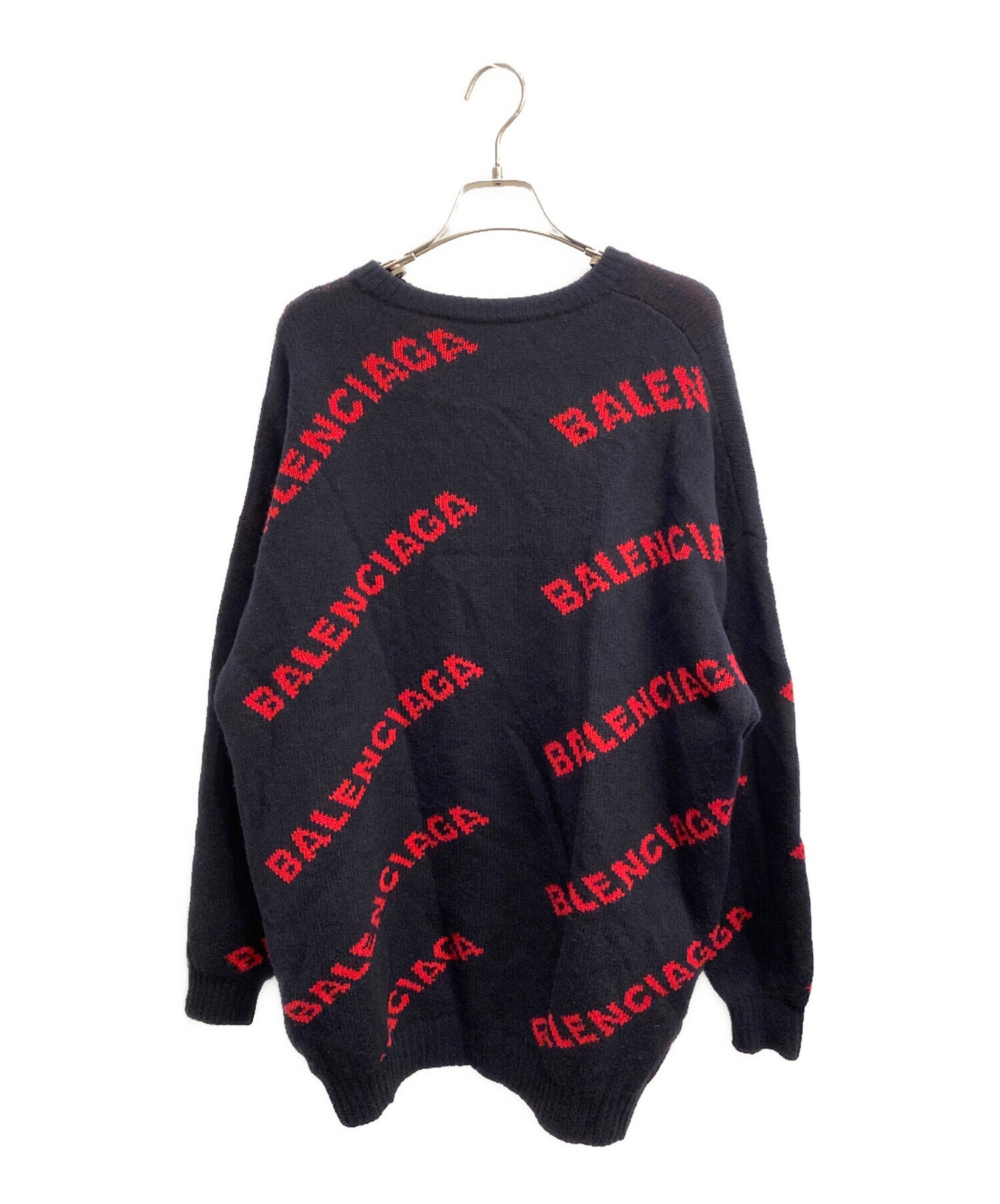 中古・古着通販】BALENCIAGA (バレンシアガ) オールオーバーロゴニット