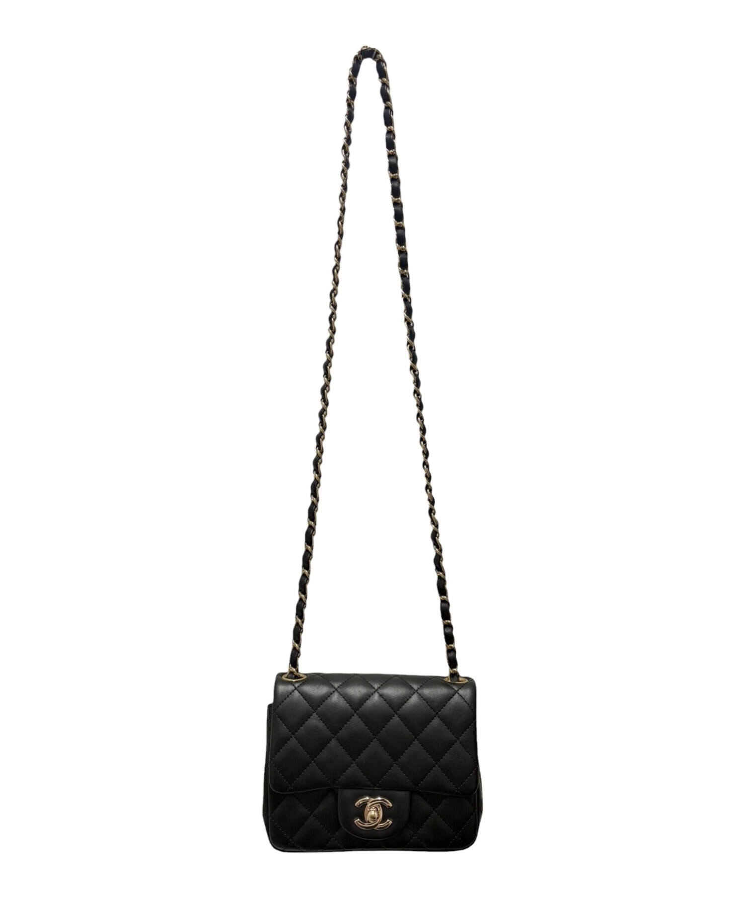 シャネル Chanel シングルフラップ チェーンショルダーバッグ レザー