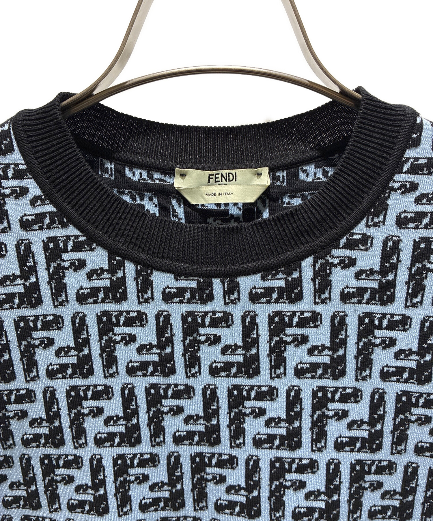 中古・古着通販】FENDI (フェンディ) ズッカ柄半袖ニット/FZX550 AD5R