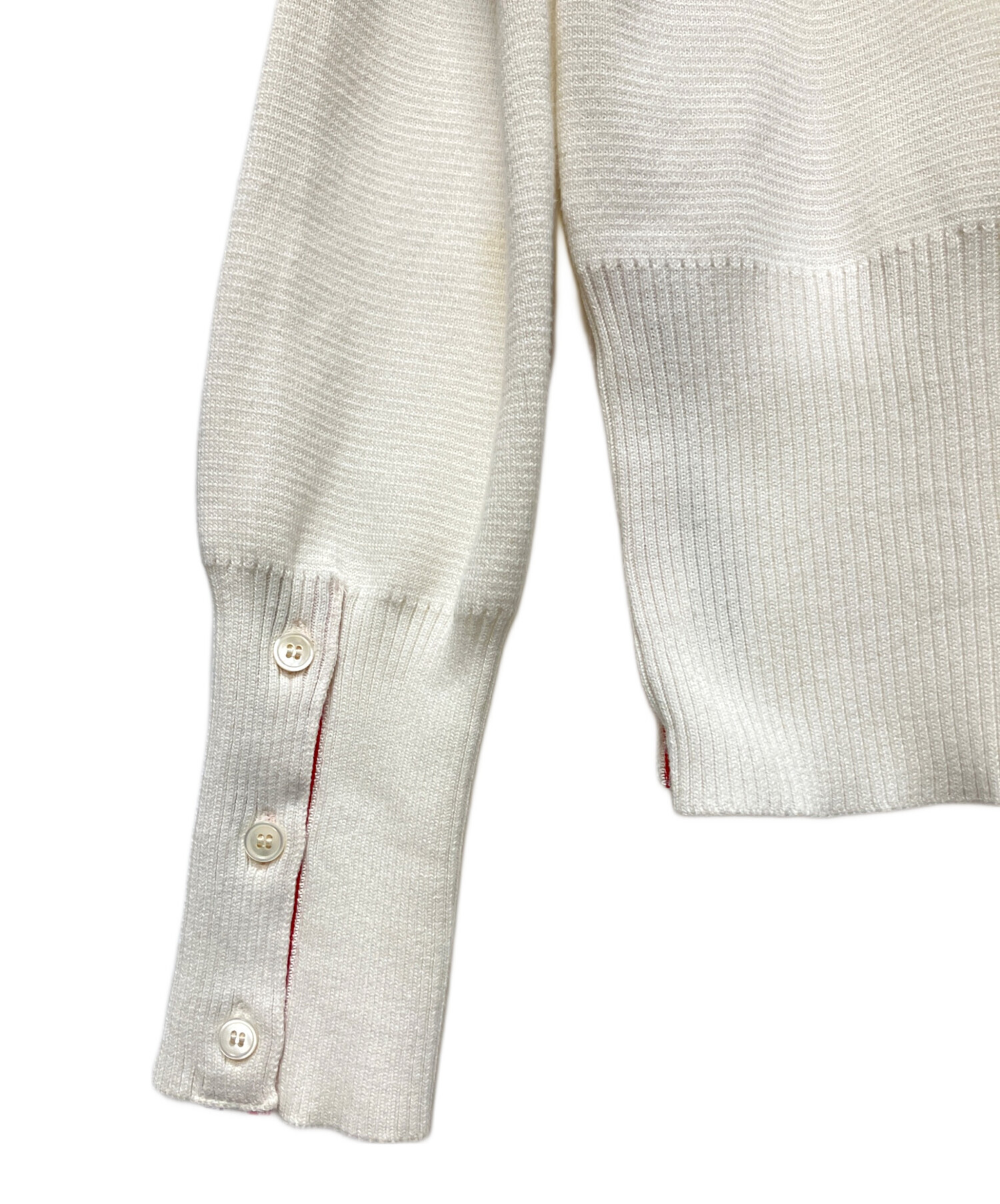 中古・古着通販】Thom Browne (トムブラウン) 4Barニット ホワイト
