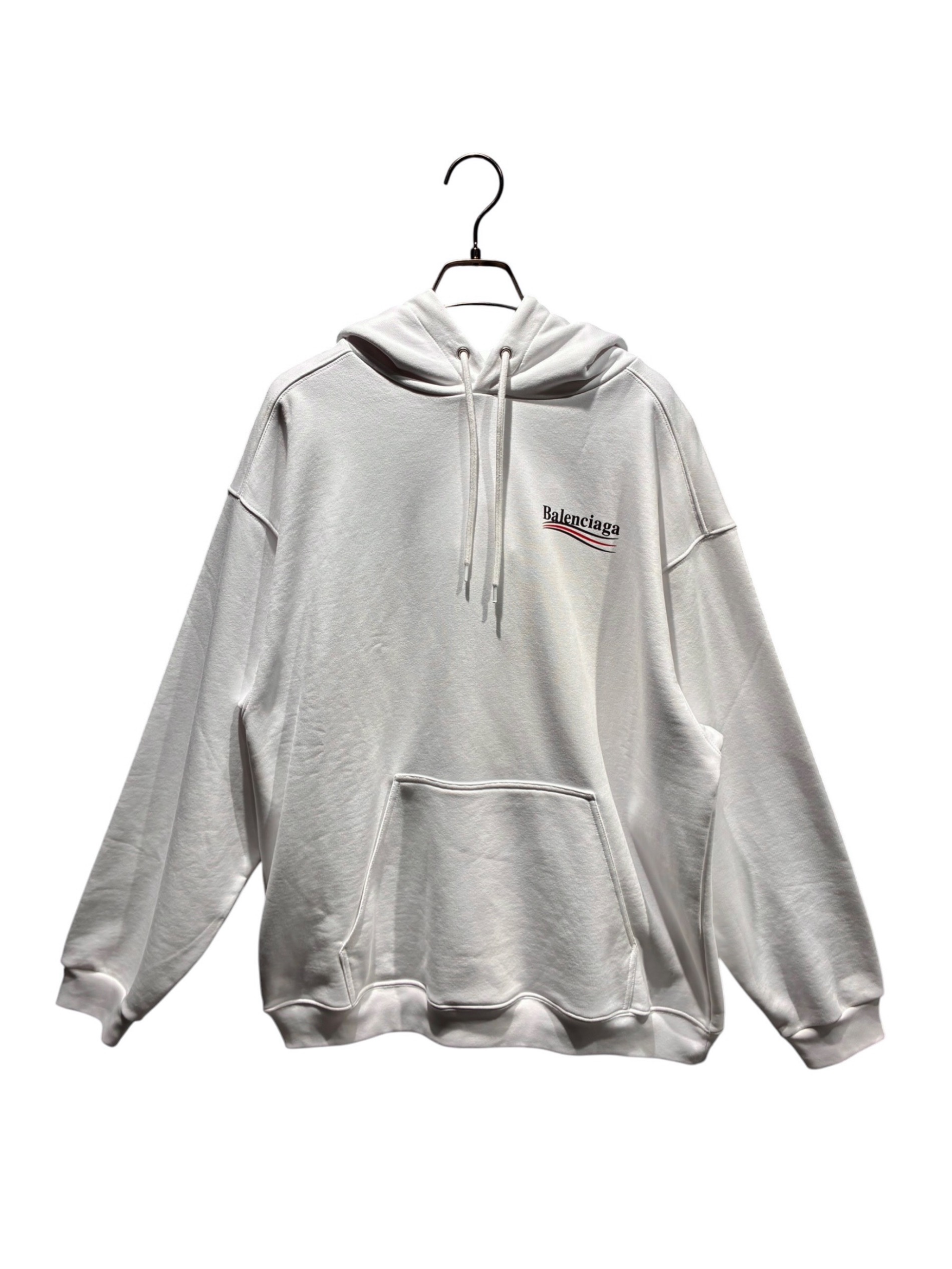 BALENCIAGA ホワイト パーカー 中古・古着通販】BALENCIAGA (バレンシアガ) ロゴパーカー ホワイト