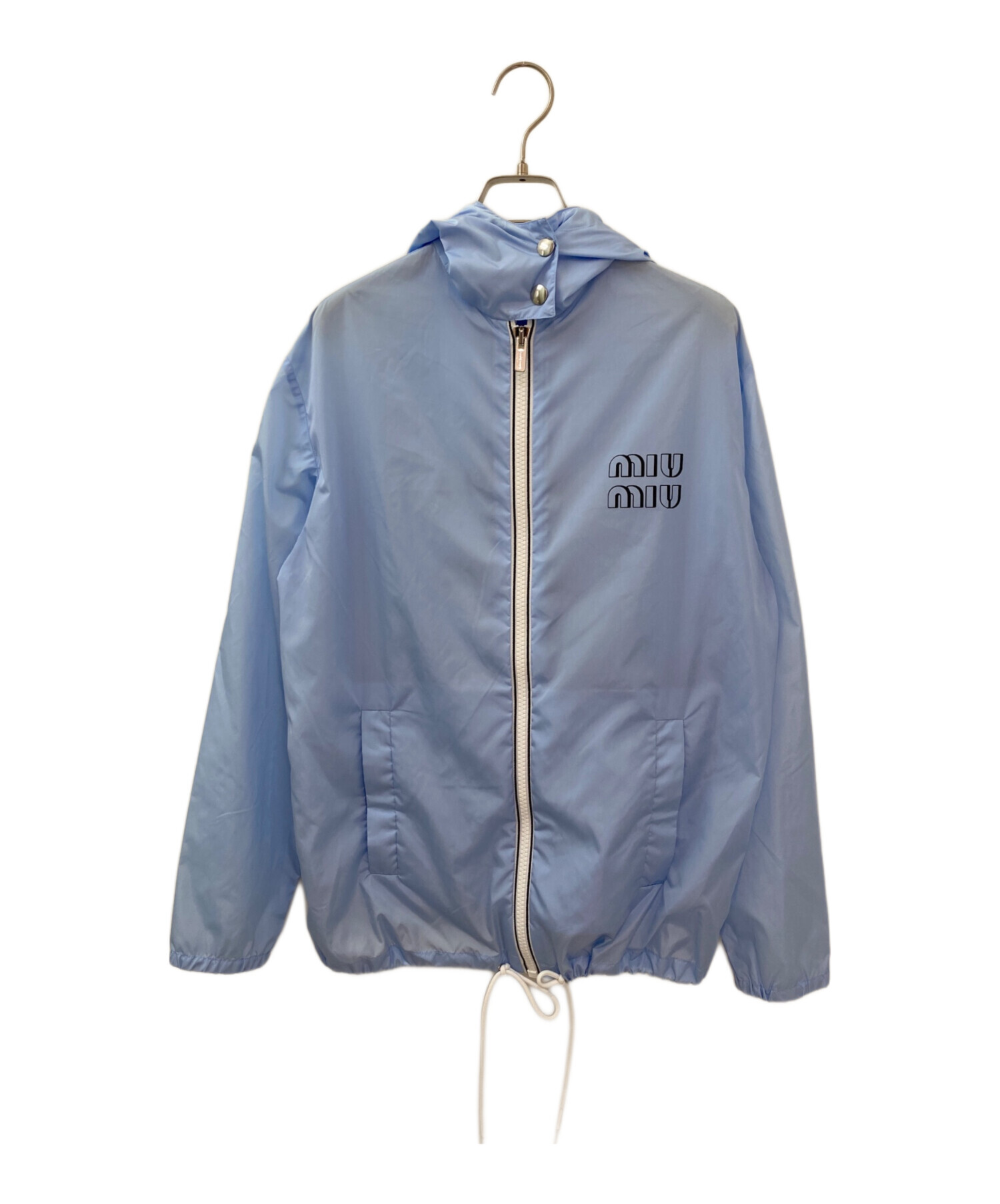 miu miu ナイロンパーカー 中古・古着通販】MIU MIU (ミュウミュウ) ナイロンジャケット スカイ