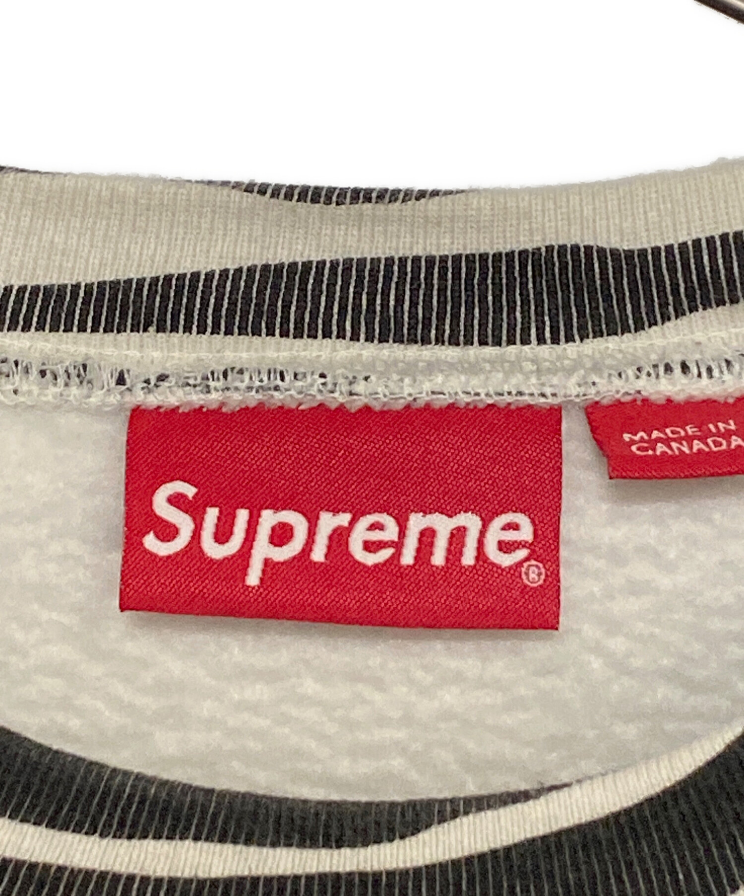 激レア】Supreme ゼブラ柄 クルーネック スウェット 激レア】Supreme