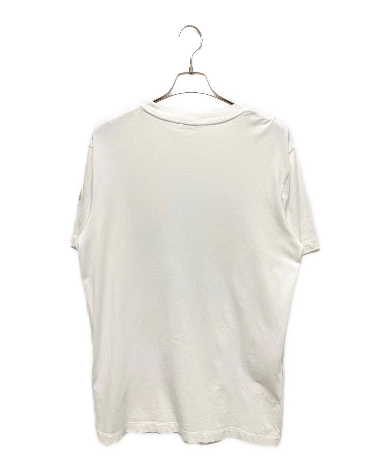 MONCLER 白Tシャツ 新品未使用 Lサイズ 中古・古着通販】MONCLER (モンクレール) ロゴTシャツ ホワイト サイズ