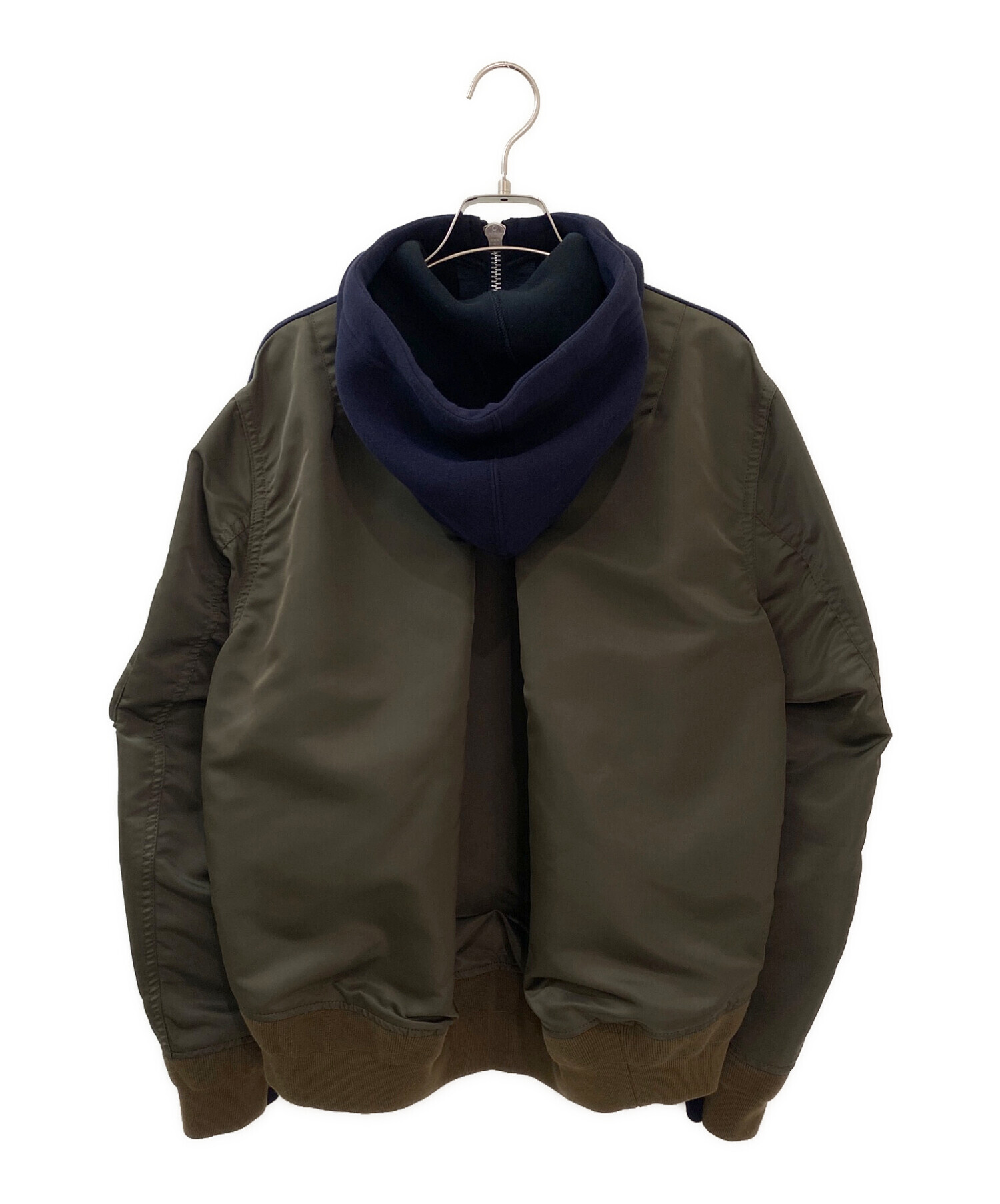 中古・古着通販】sacai (サカイ) Sponge×Nylon Twill Hoodie ネイビー