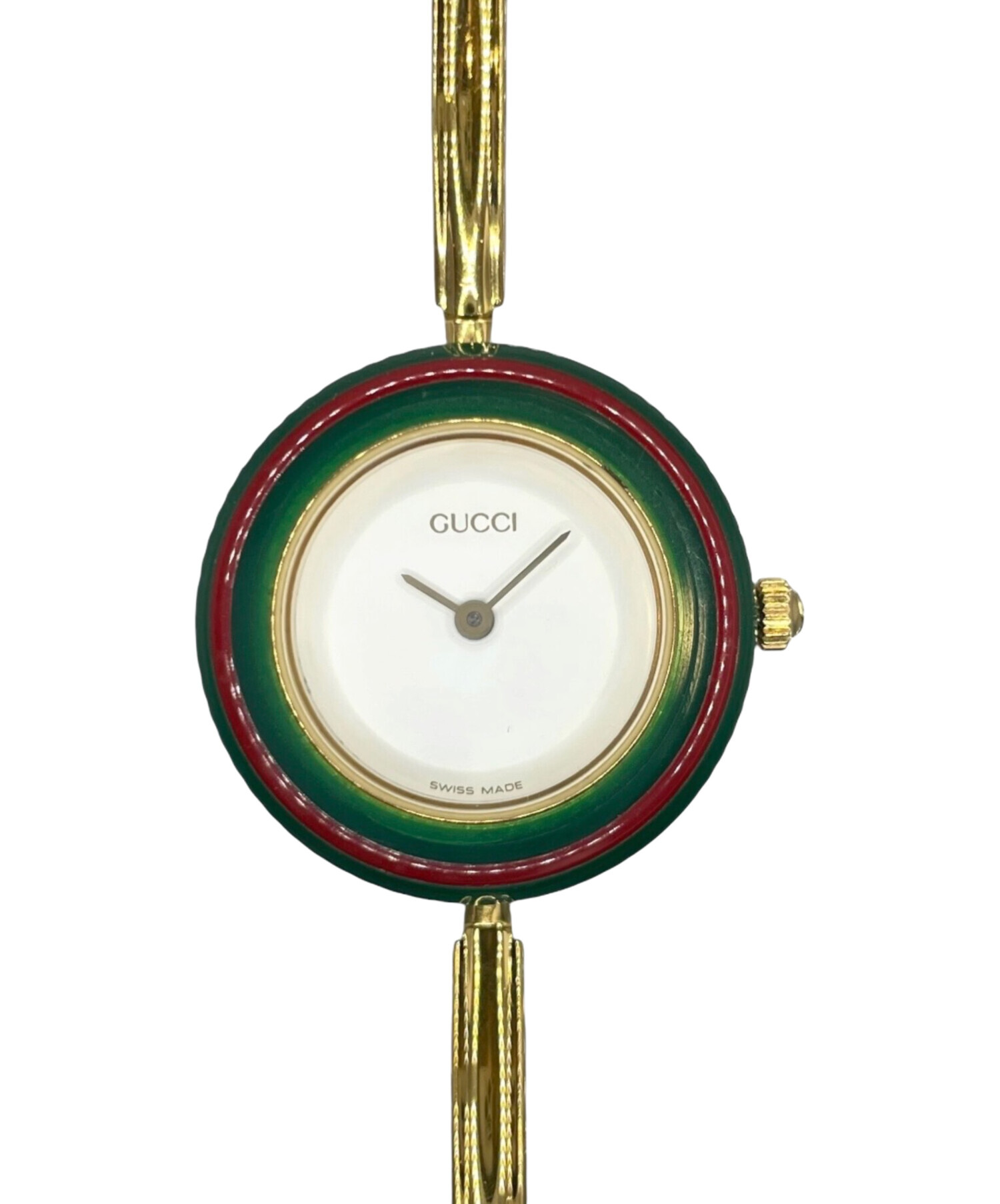 中古・古着通販】GUCCI (グッチ) チェンジベゼルバングルウォッチ 白