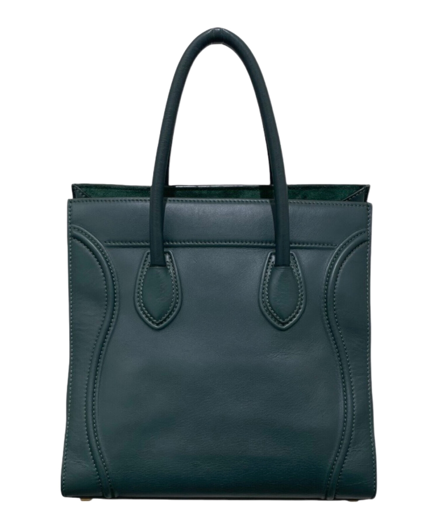 CELINE セリーヌ トラペーズ　ネイビー/グリーン　中古品 中古・古着通販】CELINE (セリーヌ) ラゲージ ファントム グリーン