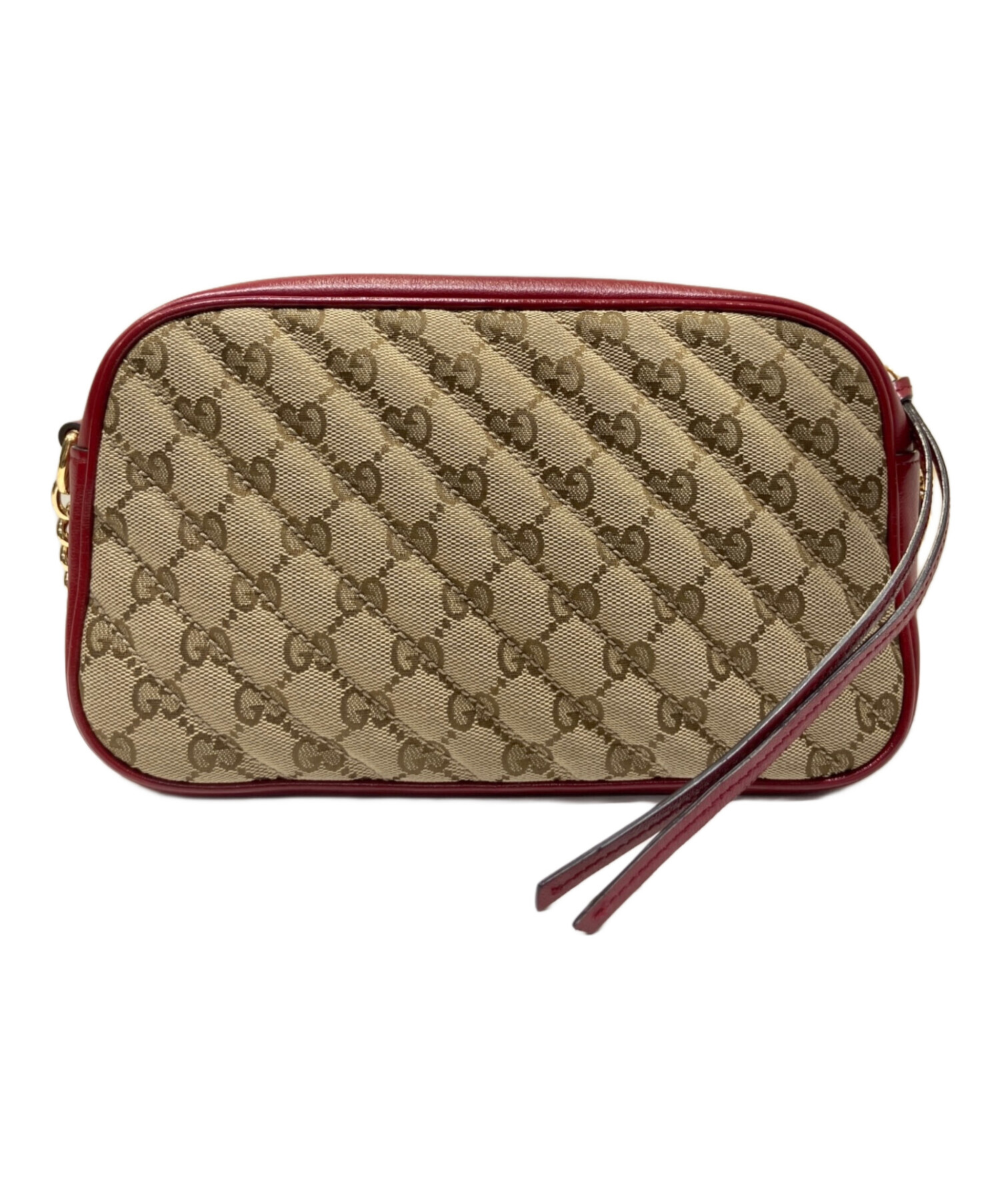 美品　GUCCI GGマーモント チェーンショルダーバッグ 中古・古着通販】GUCCI (グッチ) GGマーモントGGキャンバスチェーン