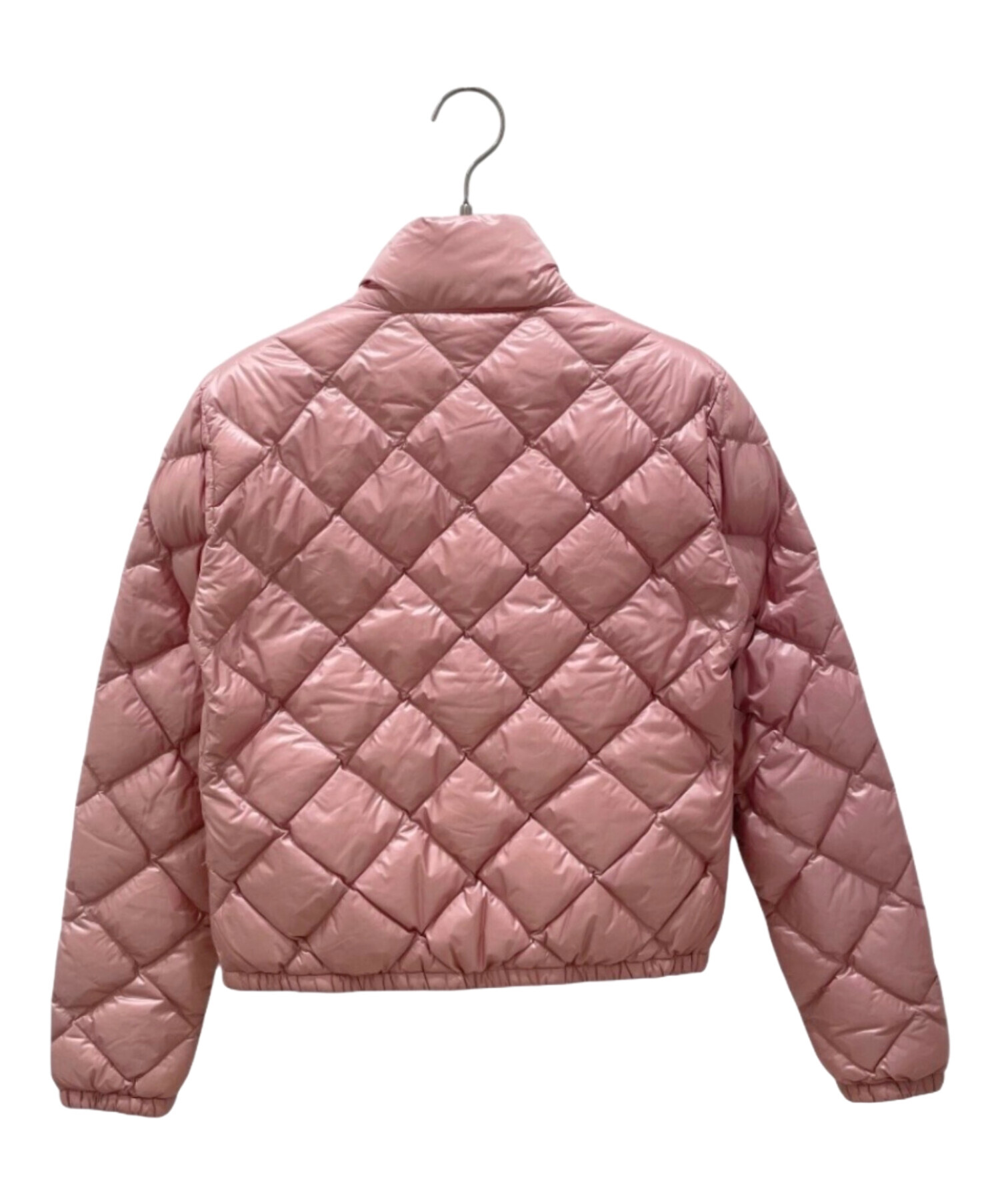 ね*こ様 モンクレール Moncler 花柄ダウンジャケット ピンク　レディース 中古・古着通販】MONCLER (モンクレール) BINIC ダウンジャケット
