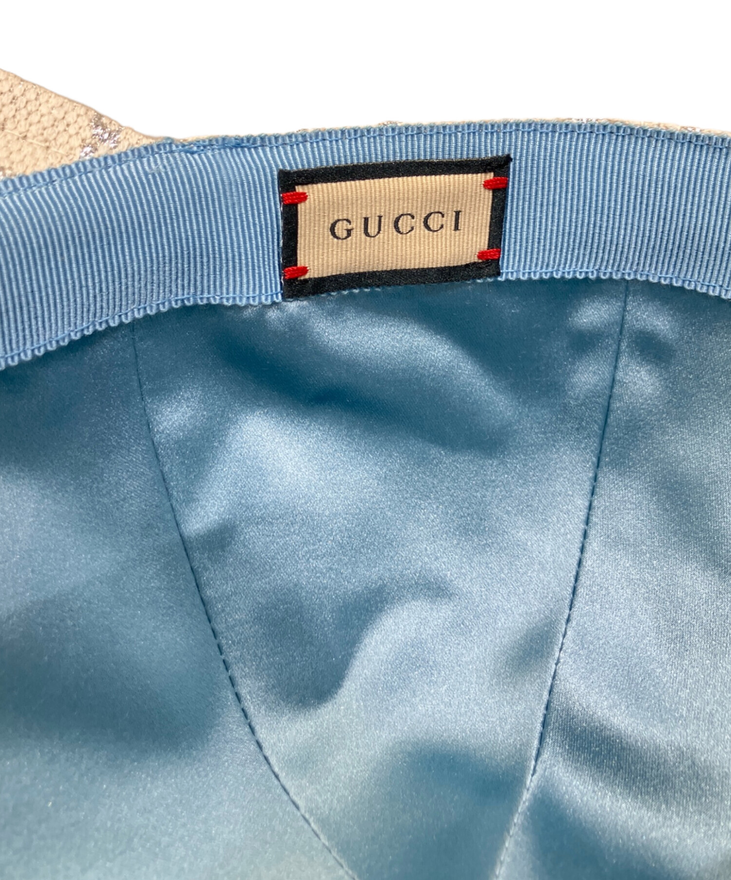 中古・古着通販】GUCCI (グッチ) ラメ ベースボールキャップ ホワイト