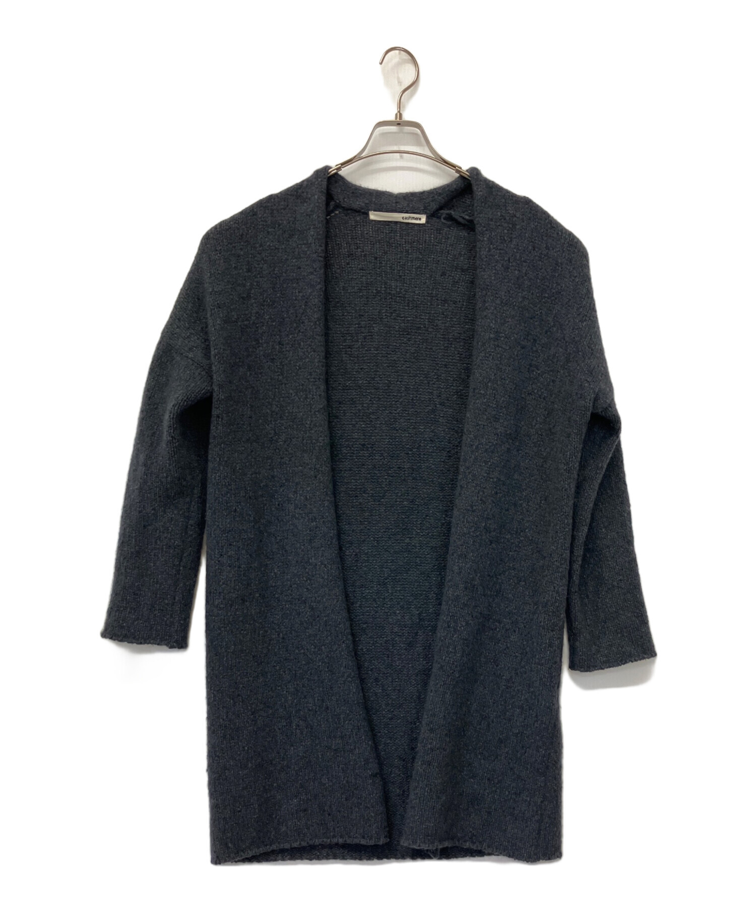 エヴァムエヴァ カシミヤ ロング ニット カーディガン カラーレス 長袖 羽織り エヴァムエヴァ カシミヤ ロング ニット カーディガン カラーレス 長袖
