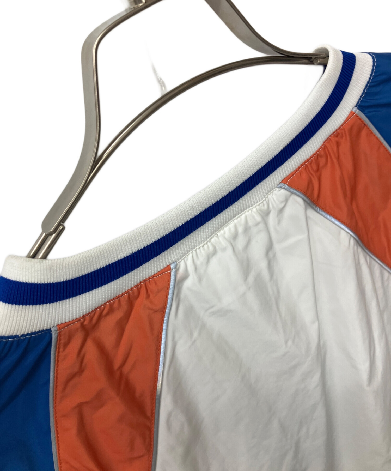 中古・古着通販】KEBOZ (ケボズ) ナイロンジャケット ホワイト×ブルー