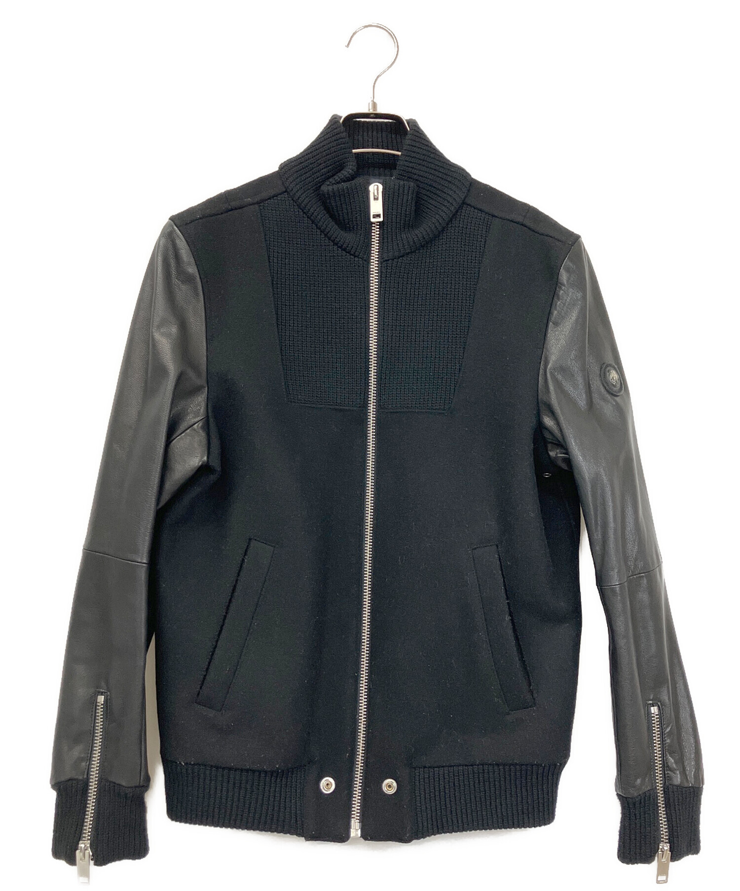 中古・古着通販】DIESEL (ディーゼル) 切替ジップブルゾン ネイビー 
