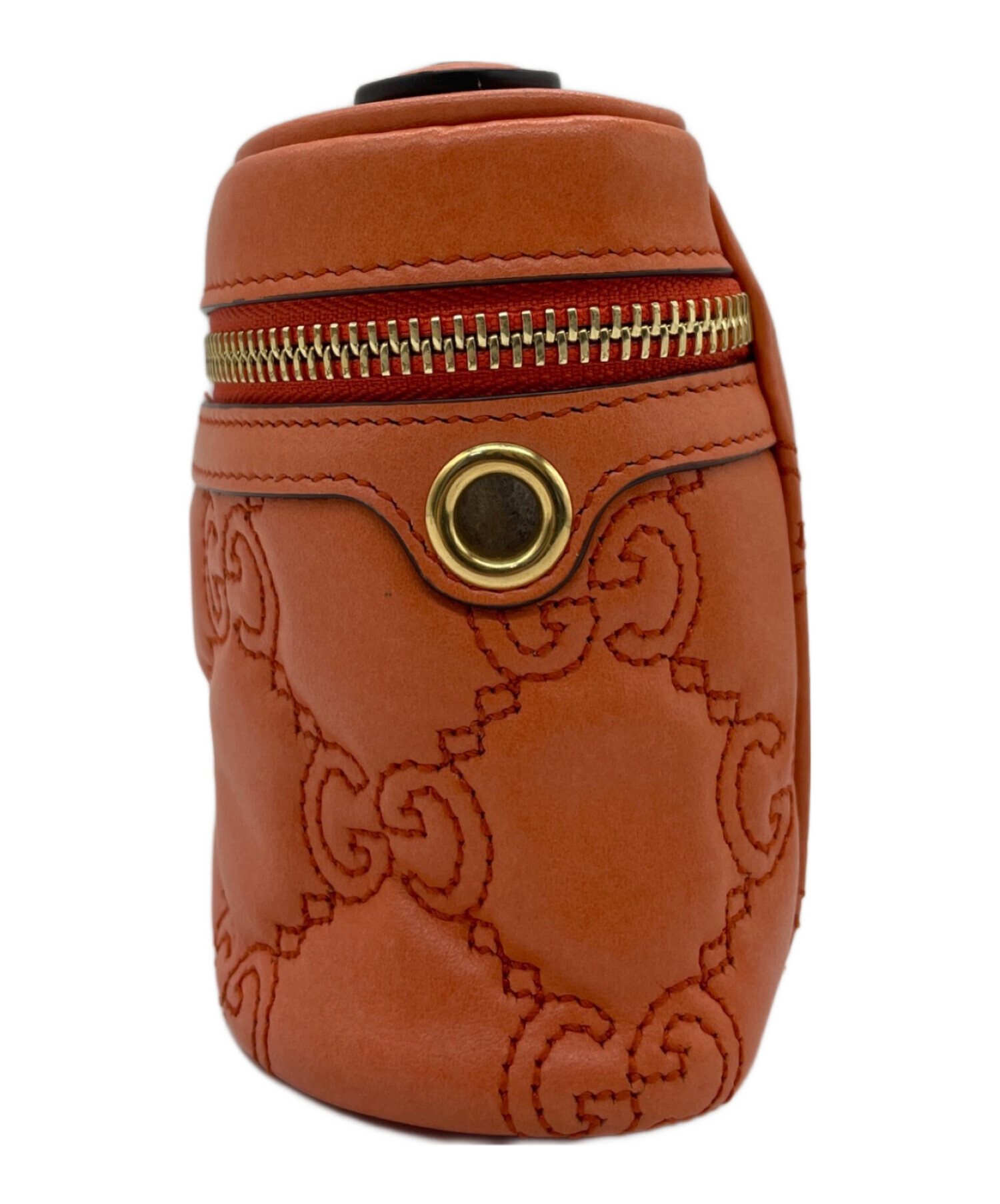 グッチ スモールトップハンドル ショルダーバッグ レザー 675791 オレンジ レディース GUCCI  中古 GUCCI（グッチ） スモールトップハンドル ショルダーバッグ レザー