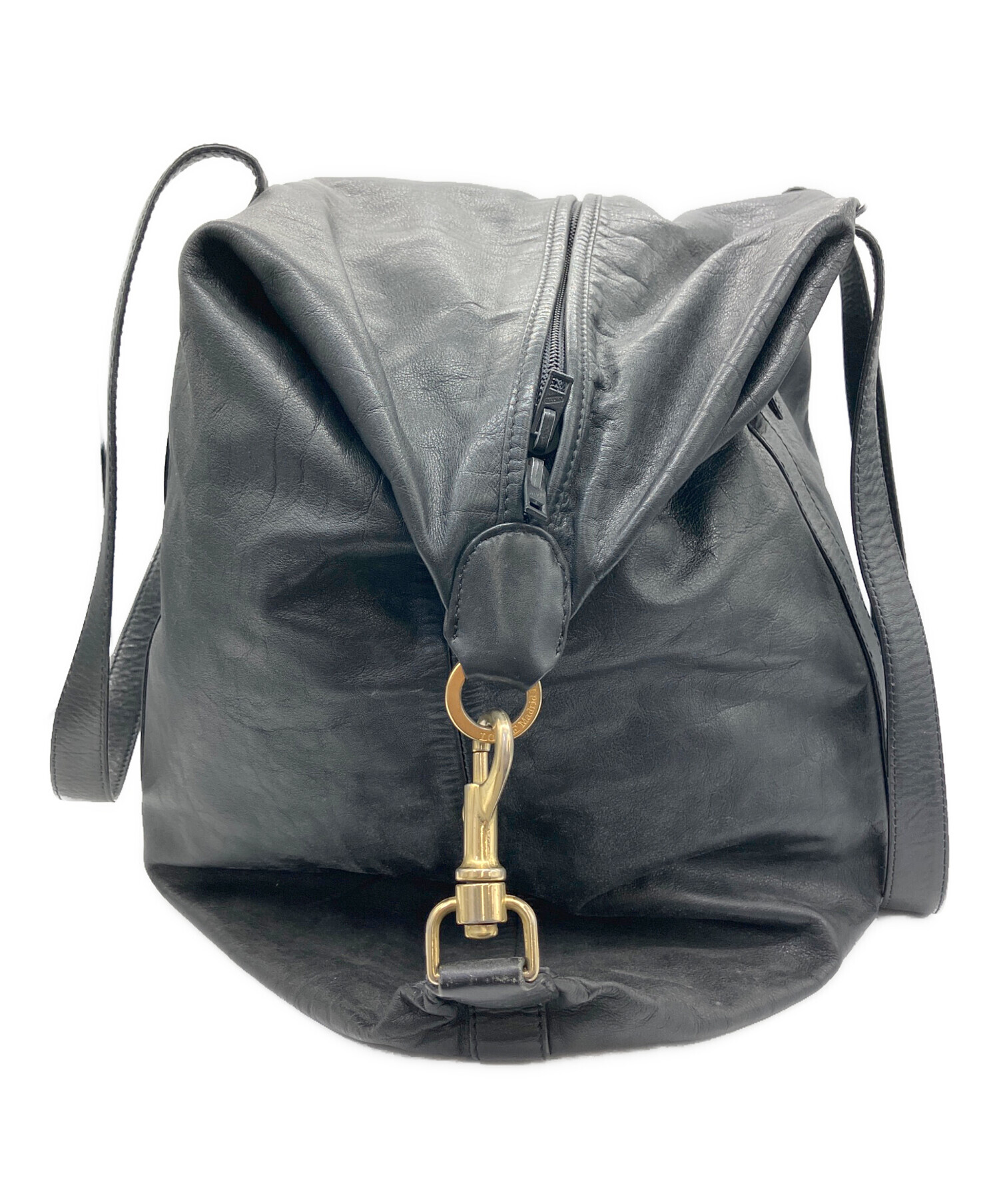 中古・古着通販】LOEWE (ロエベ) レザーボストンバッグ アナグラム