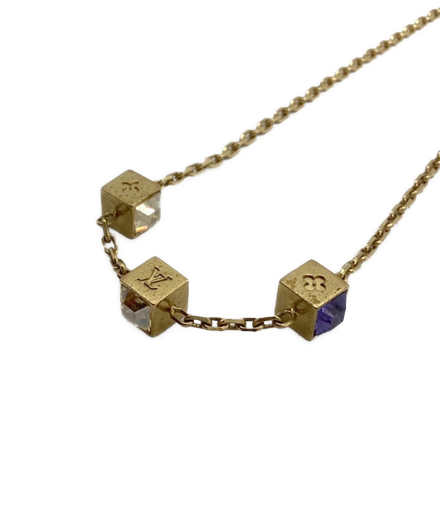 LOUIS VUITTON ヴィトン ネックレス コリエ ギャンブル ゴールド 中古・古着通販】LOUIS VUITTON (ルイ ヴィトン) ネックレス コリエ