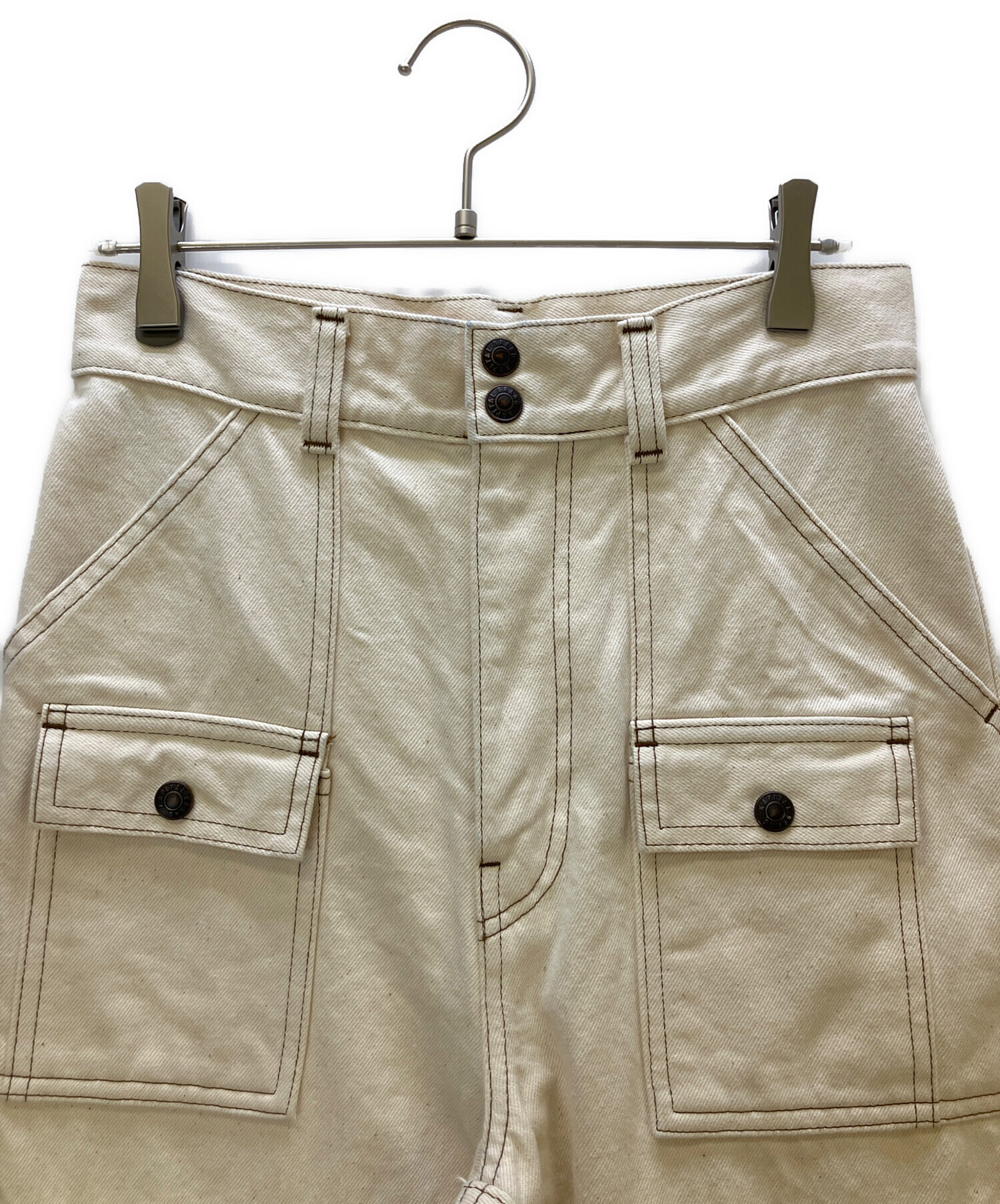 90s キャピタル KAPITAL 初期CAPITAL期 フレア カメラパンツ 中古・古着通販】KAPITAL (キャピタル) フレアデニム 22SS 14oz White
