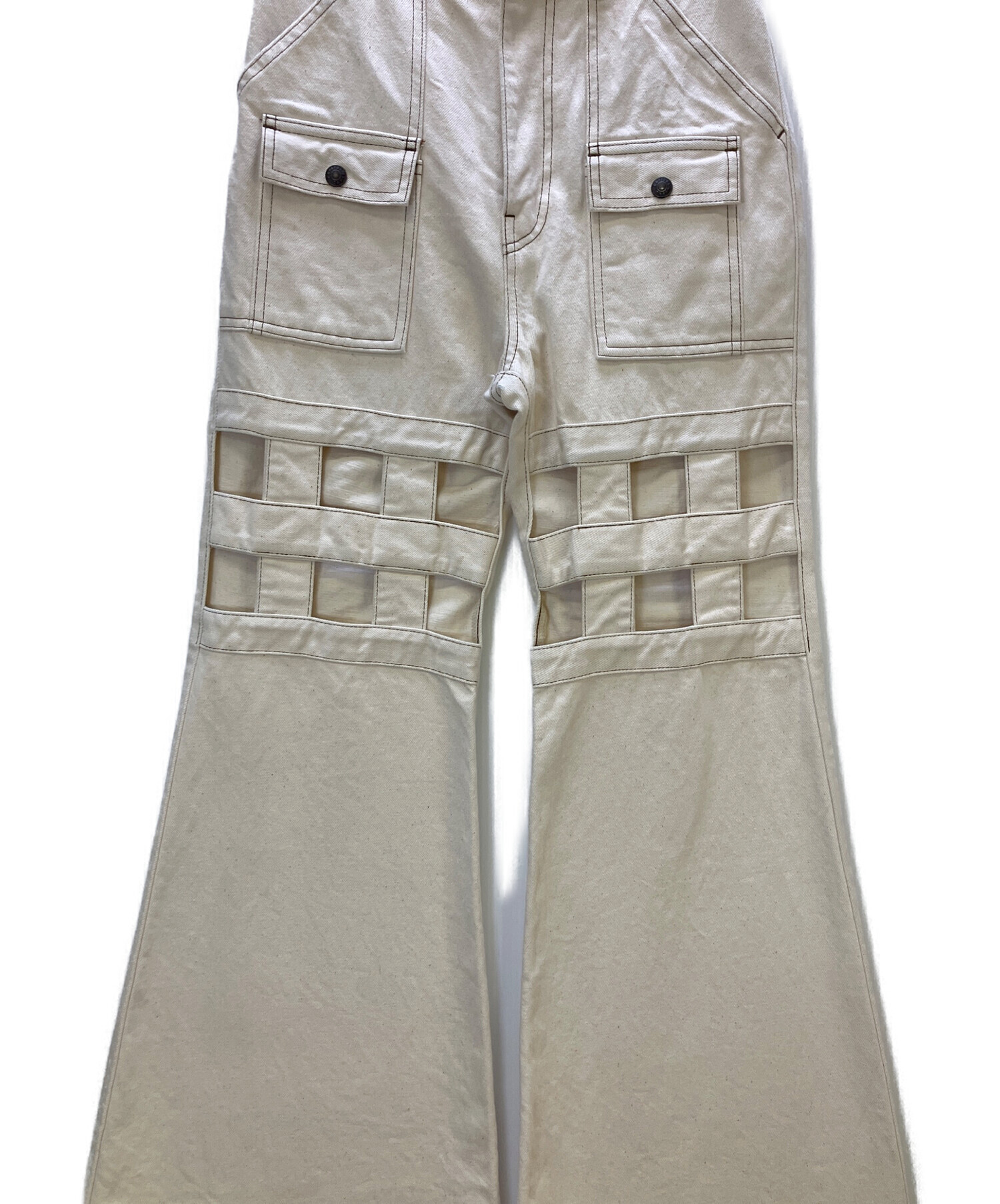 中古・古着通販】KAPITAL (キャピタル) フレアデニム 22SS 14oz White