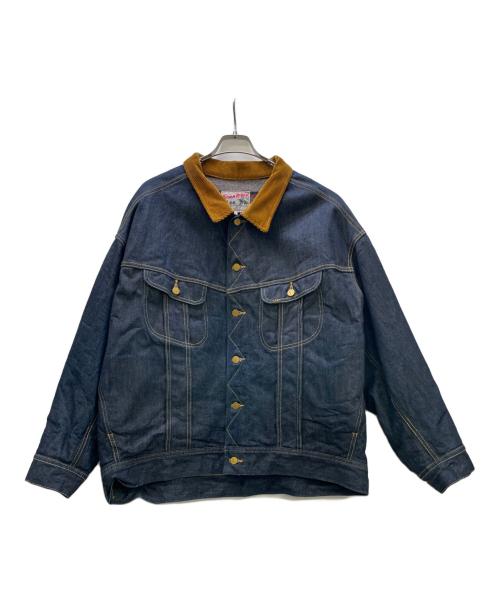 Lee インディゴ デニムジャケット 中古・古着通販】LEE (リー) デニムジャケット インディゴ×キャメル