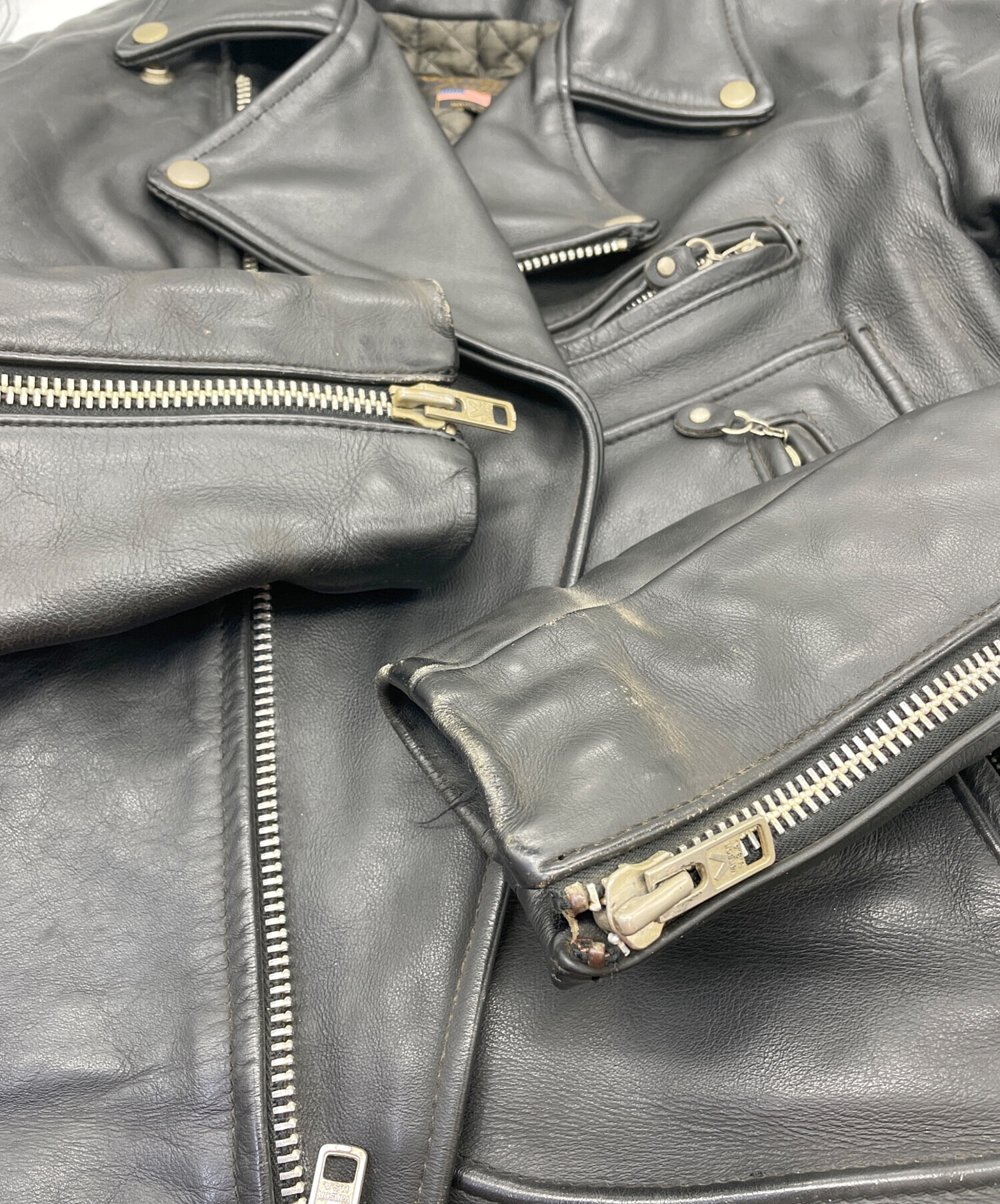 中古・古着通販】VANSON (バンソン) ダブルライダースジャケット