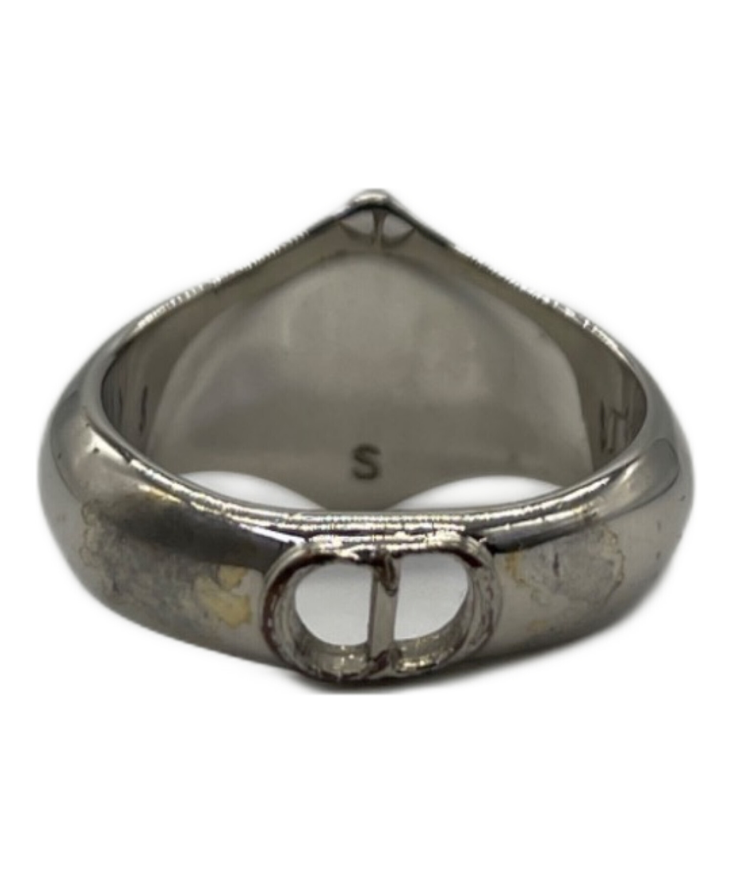 Christian Dior CD Diamond シルバーリング ブラック 中古・古着通販】Christian Dior (クリスチャン ディオール) リング CD