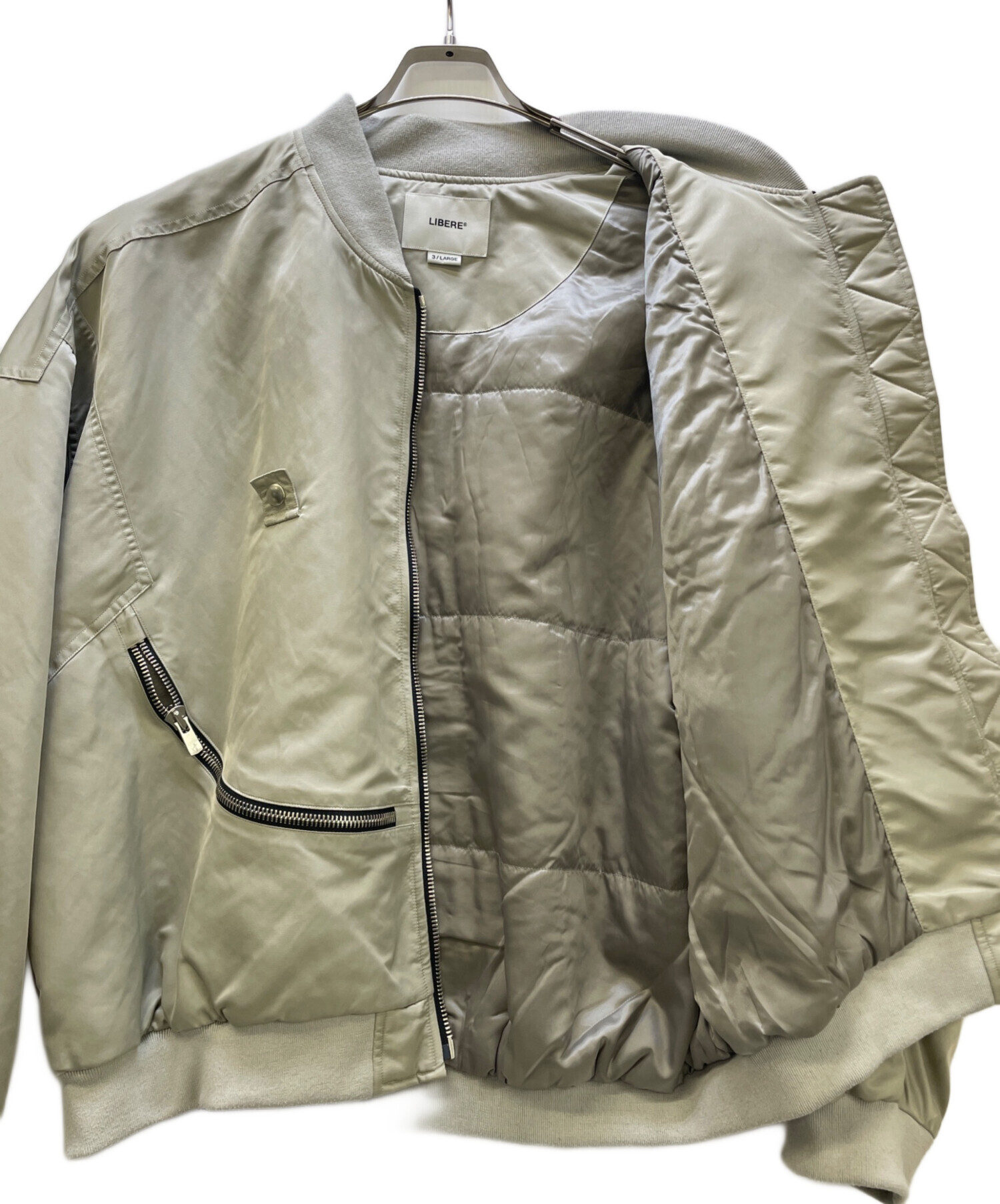 中古・古着通販】LIBERE (リベーレ) CHUCKLE MA-1 JACKET グレー