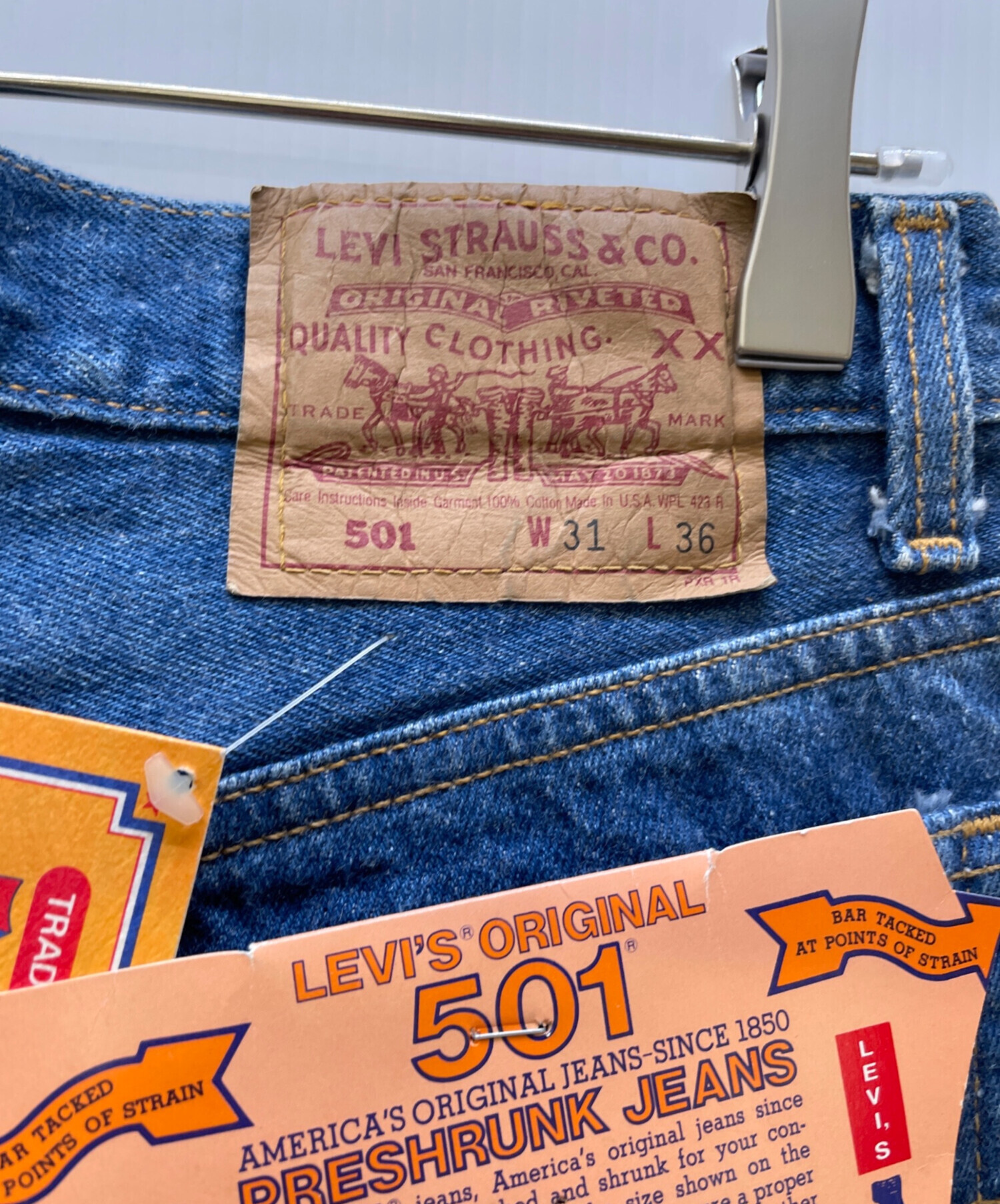 リーバイス501 米国製 デッドストック W31 L36 新品 未使用品 デッドストック】米国製新品未使用Levi's 501リーバイスW31