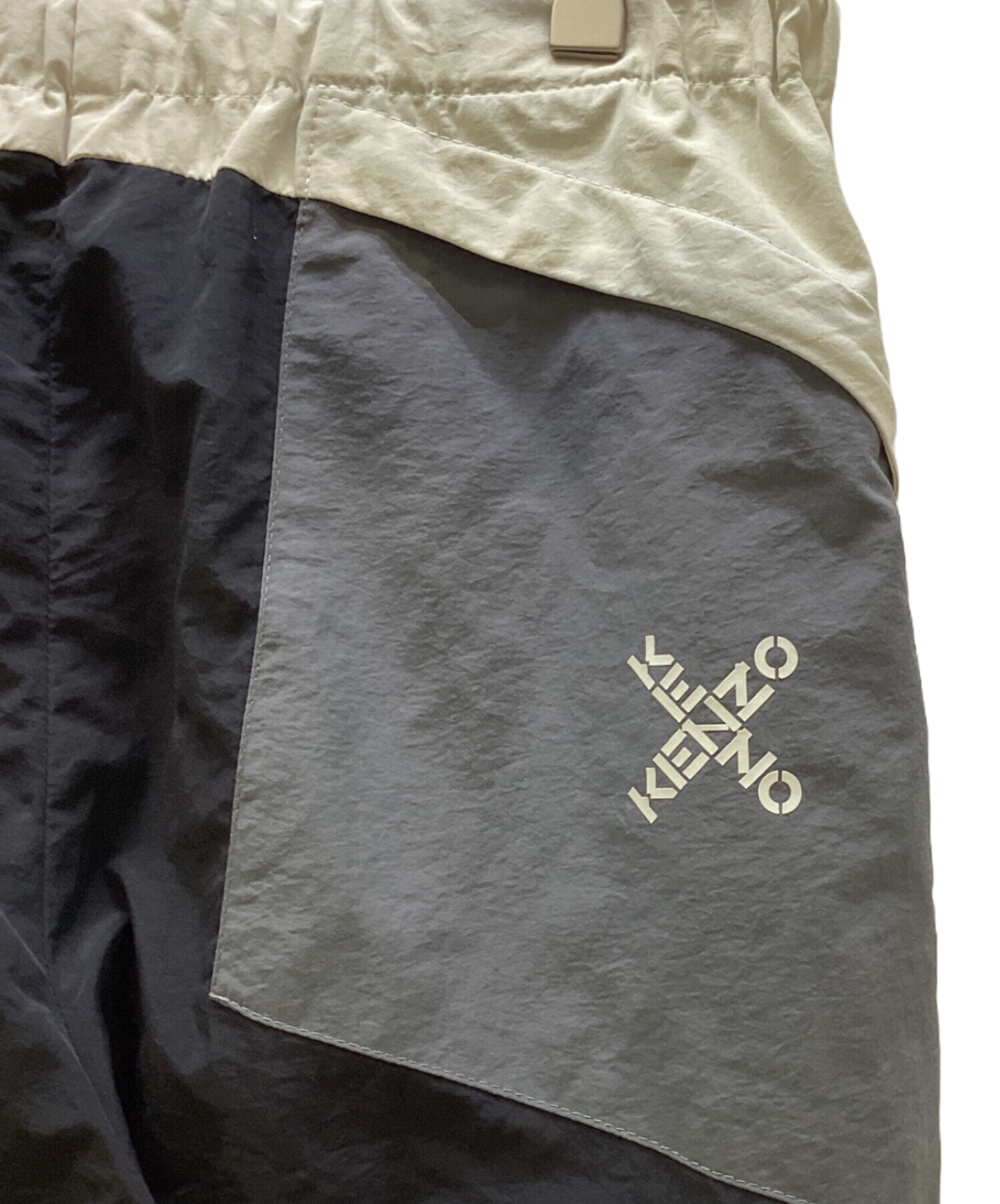 中古・古着通販】KENZO (ケンゾー) ナイロンパンツ ブラック×グレー