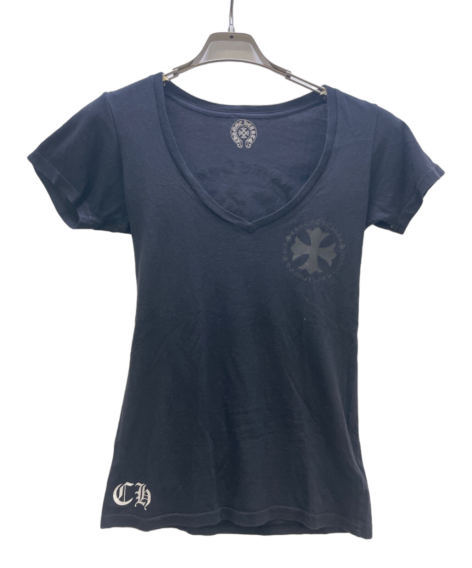 中古・古着通販】CHROME HEARTS (クロムハーツ) VネックTシャツ 