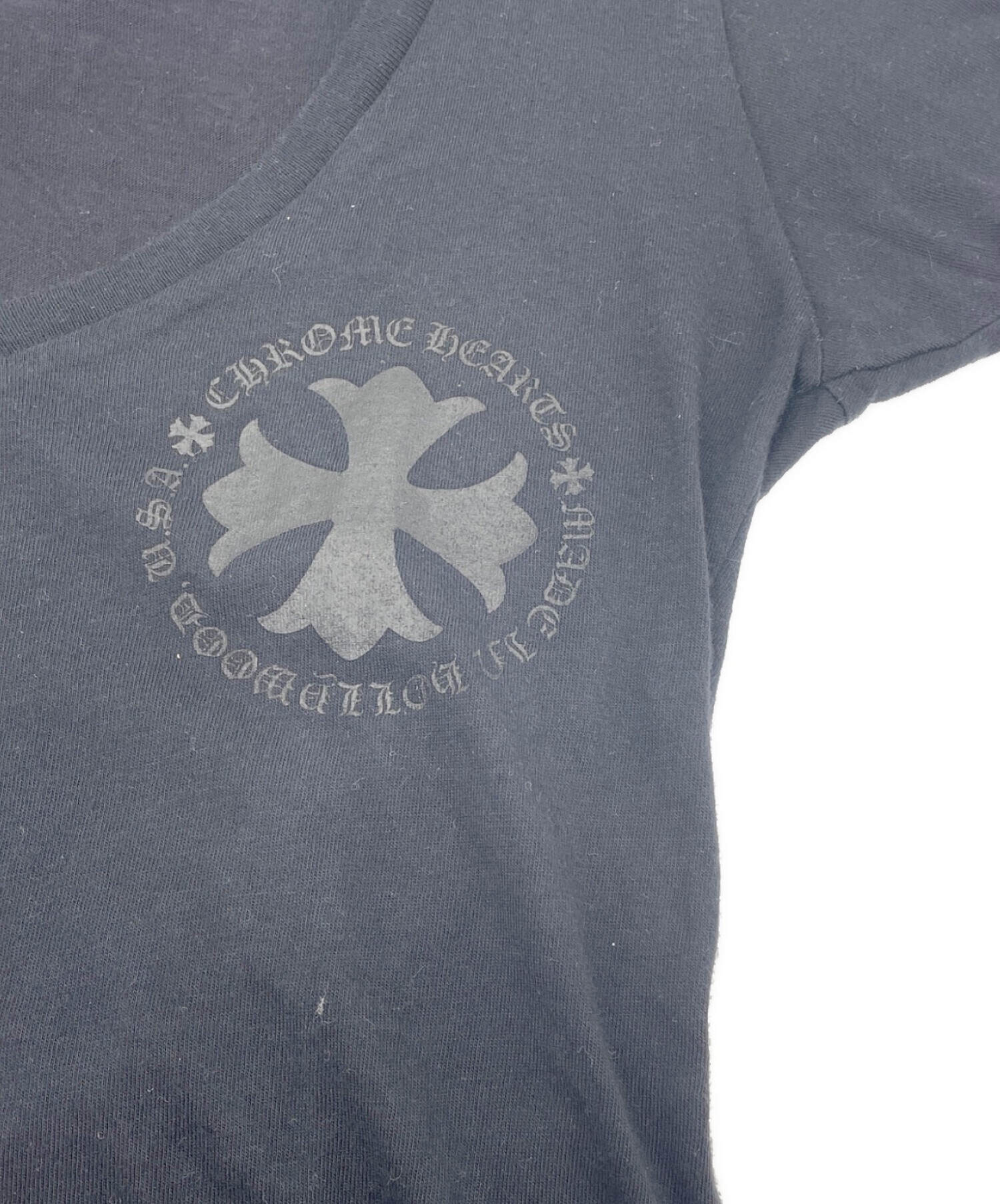 中古・古着通販】CHROME HEARTS (クロムハーツ) VネックTシャツ 