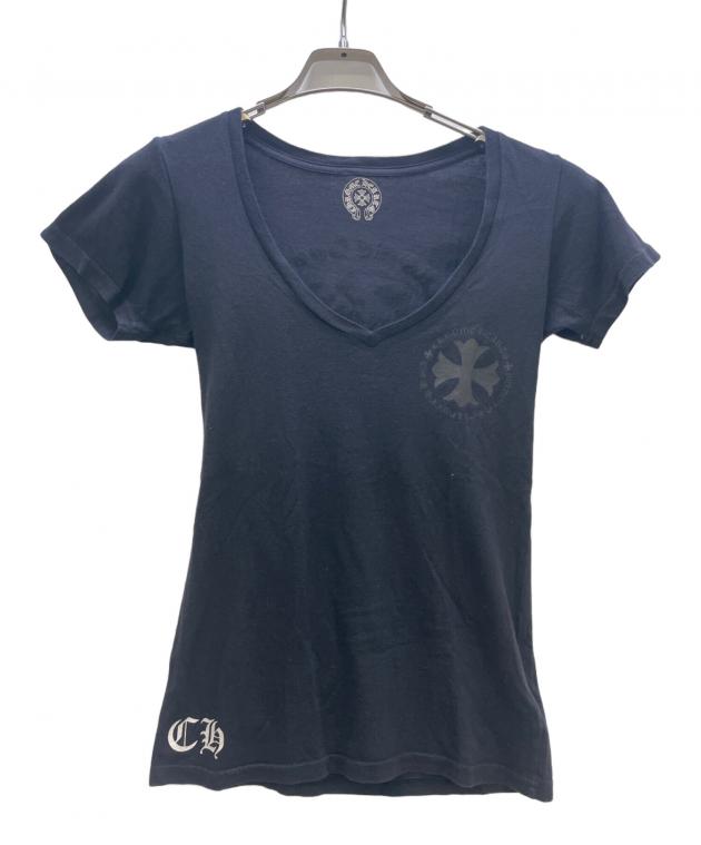 クロムハーツvネックtシャツ CHROME HEARTS 黒 Vネック Tシャツ M