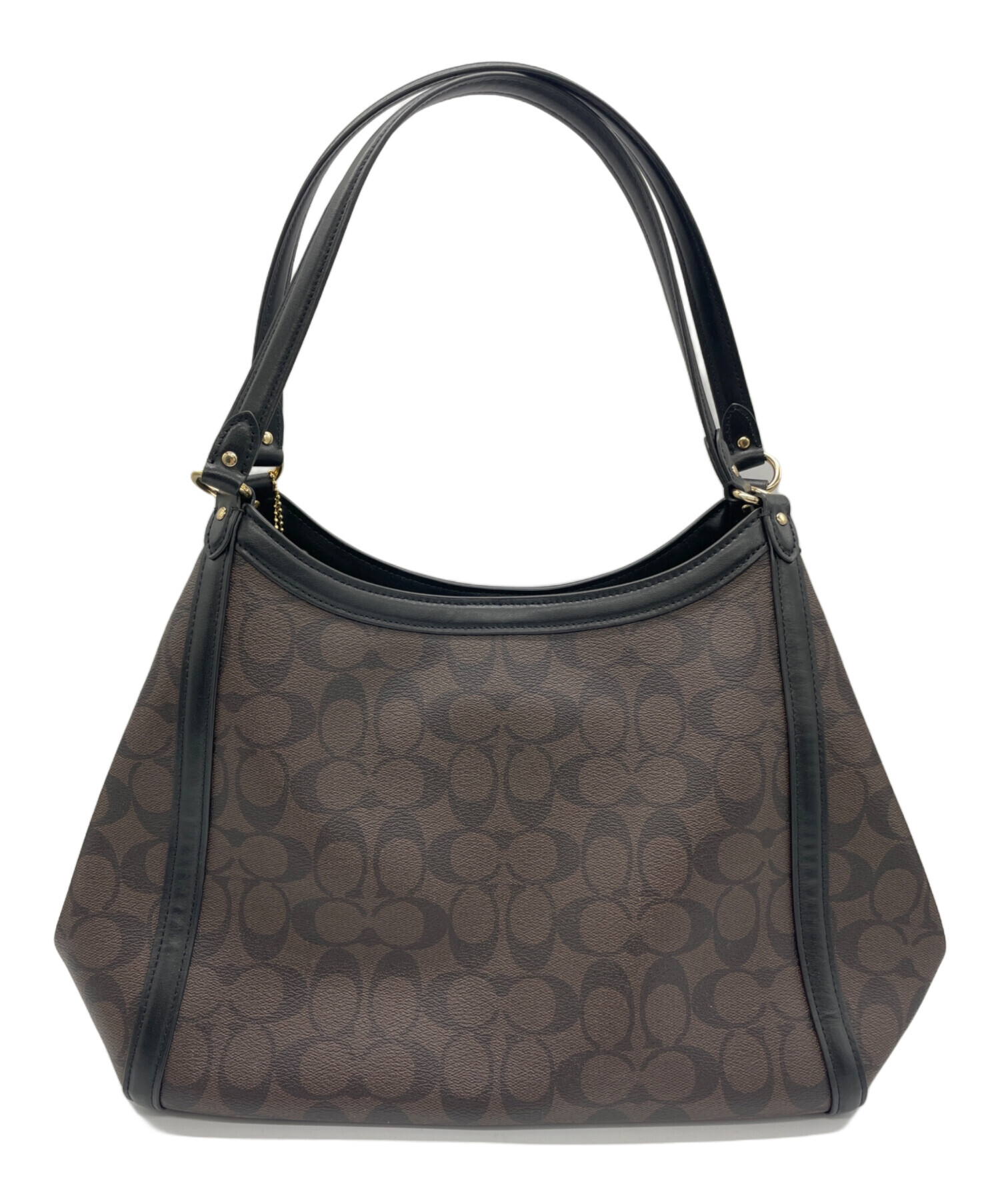 中古・古着通販】COACH (コーチ) ハンドバッグ シグネチャー ブラック 