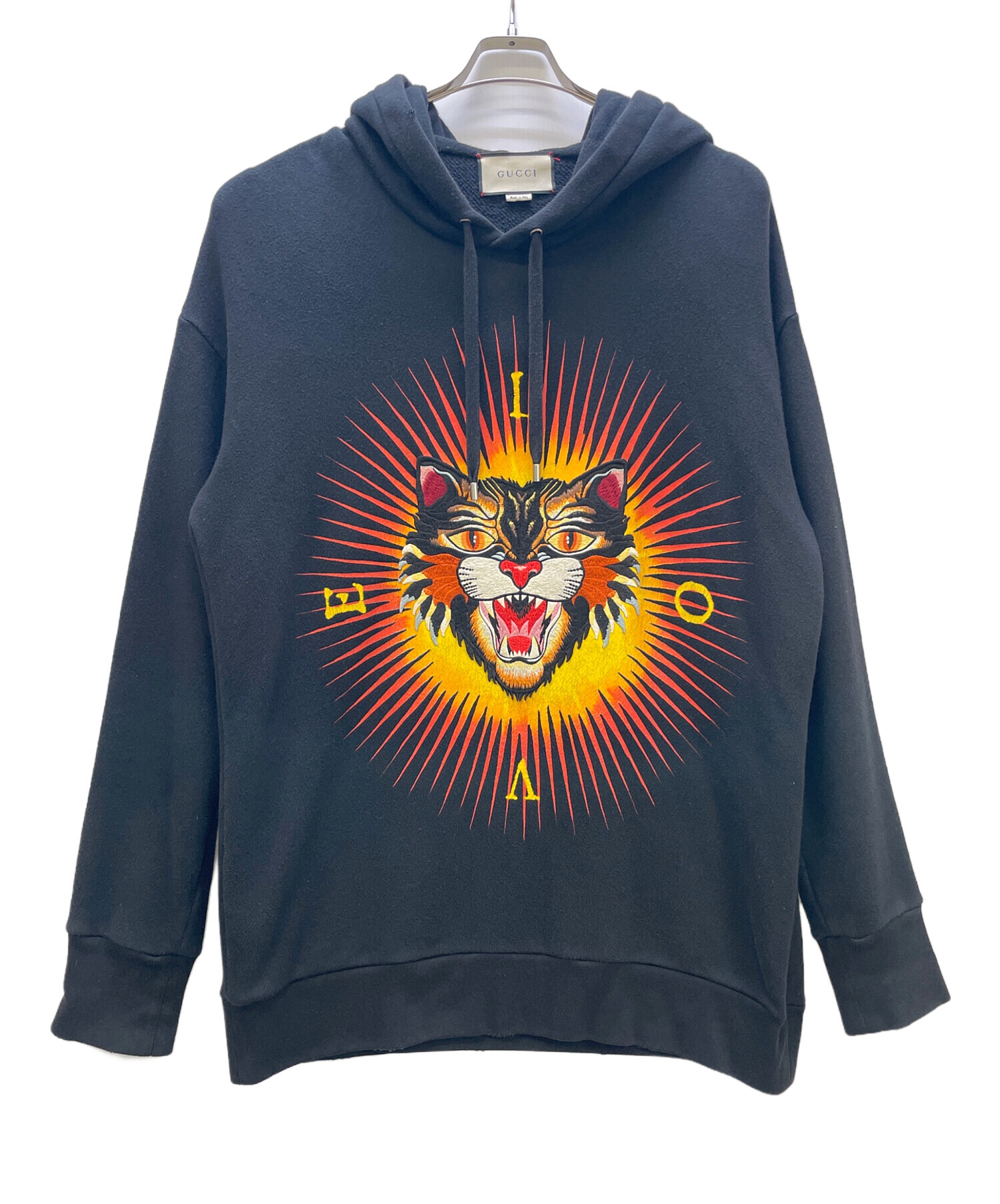 GUCCI　18SS アングリーキャット　ダメージ加工　オーバーサイズ　パーカー 中古・古着通販】GUCCI (グッチ) アングリーキャット スウェットプル