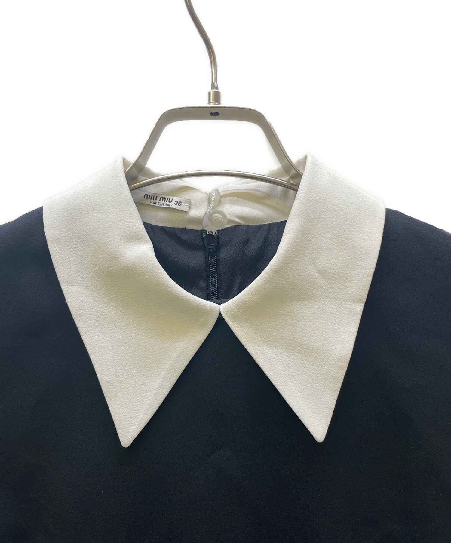 中古・古着通販】MIU MIU (ミュウミュウ) 半袖ワンピース ホワイト