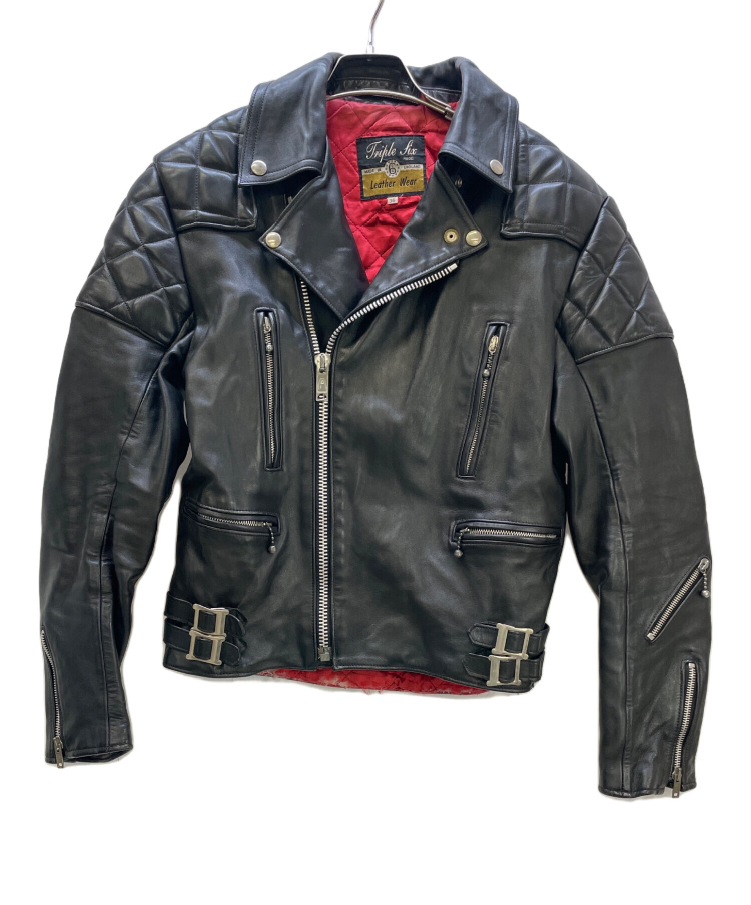 ☆666のライダース☆ 中古・古着通販】666 (666) ライダースジャケット ブラック