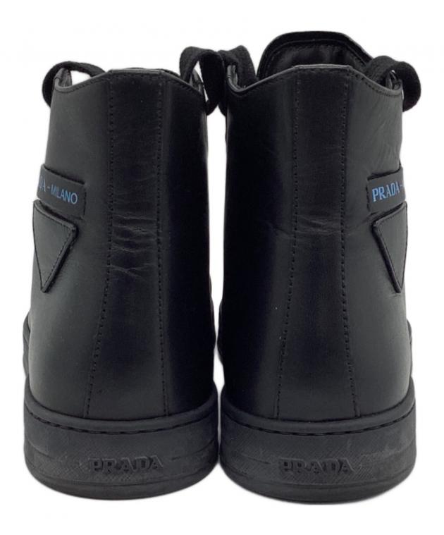 中古・古着通販】PRADA (プラダ) ハイカットスニーカー ブラック